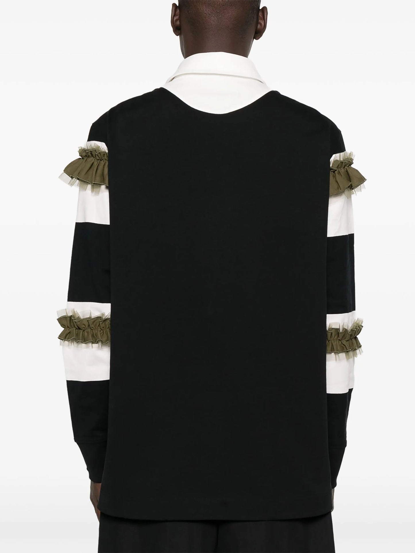 ruffle-detail polo shirt