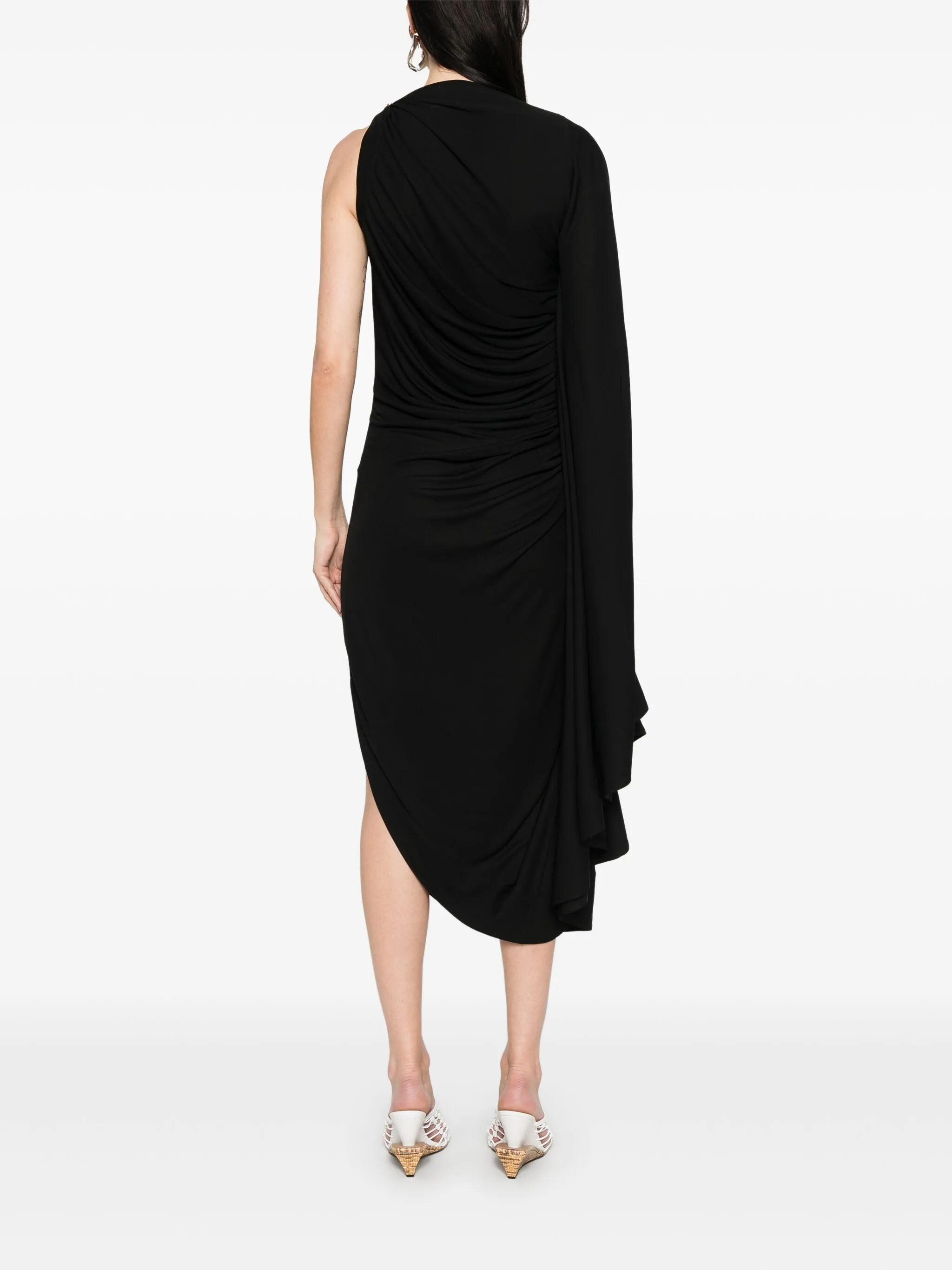 jersey draped mini dress