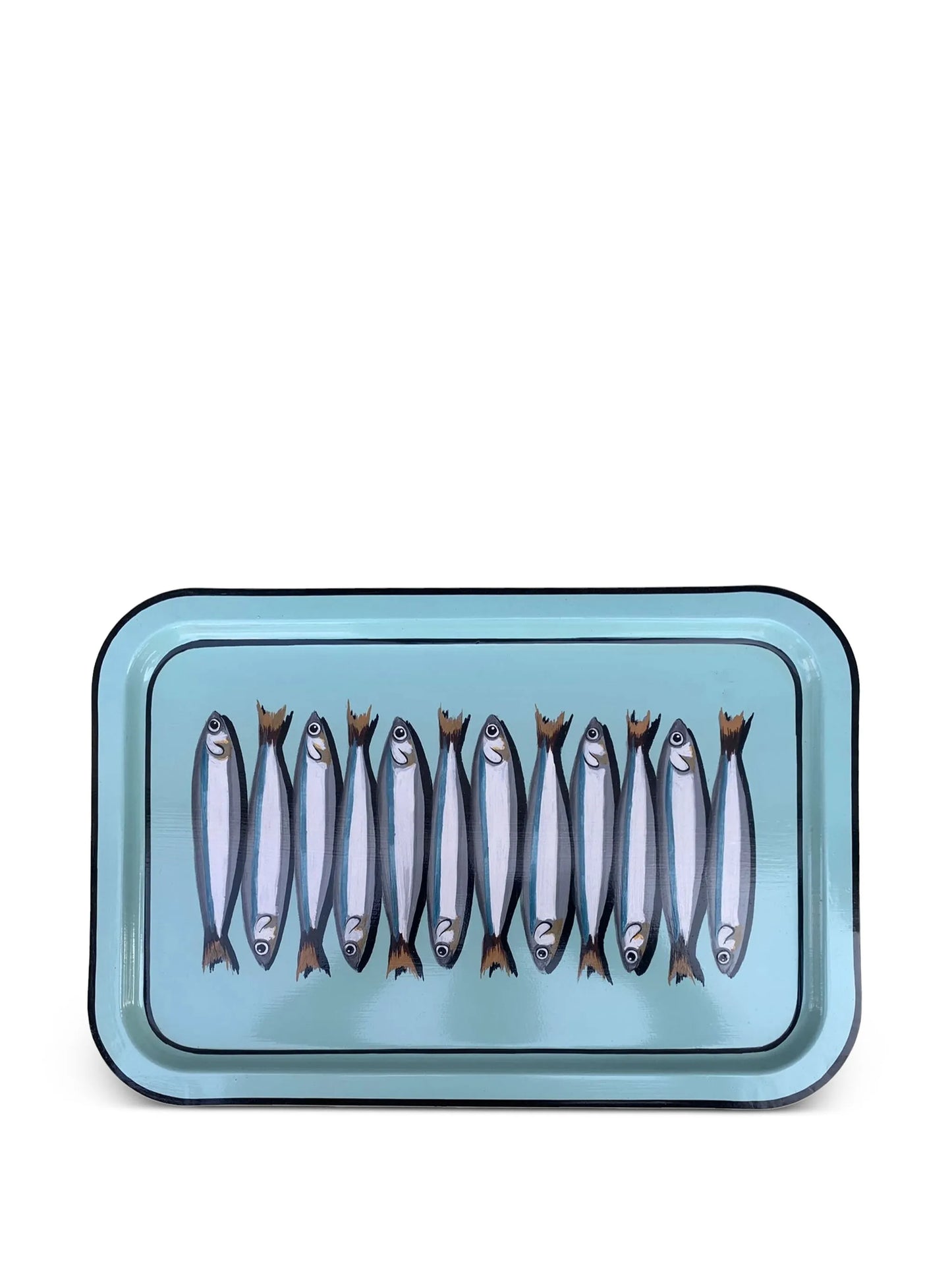 hand-painted iron tray (43cm x 20cm)