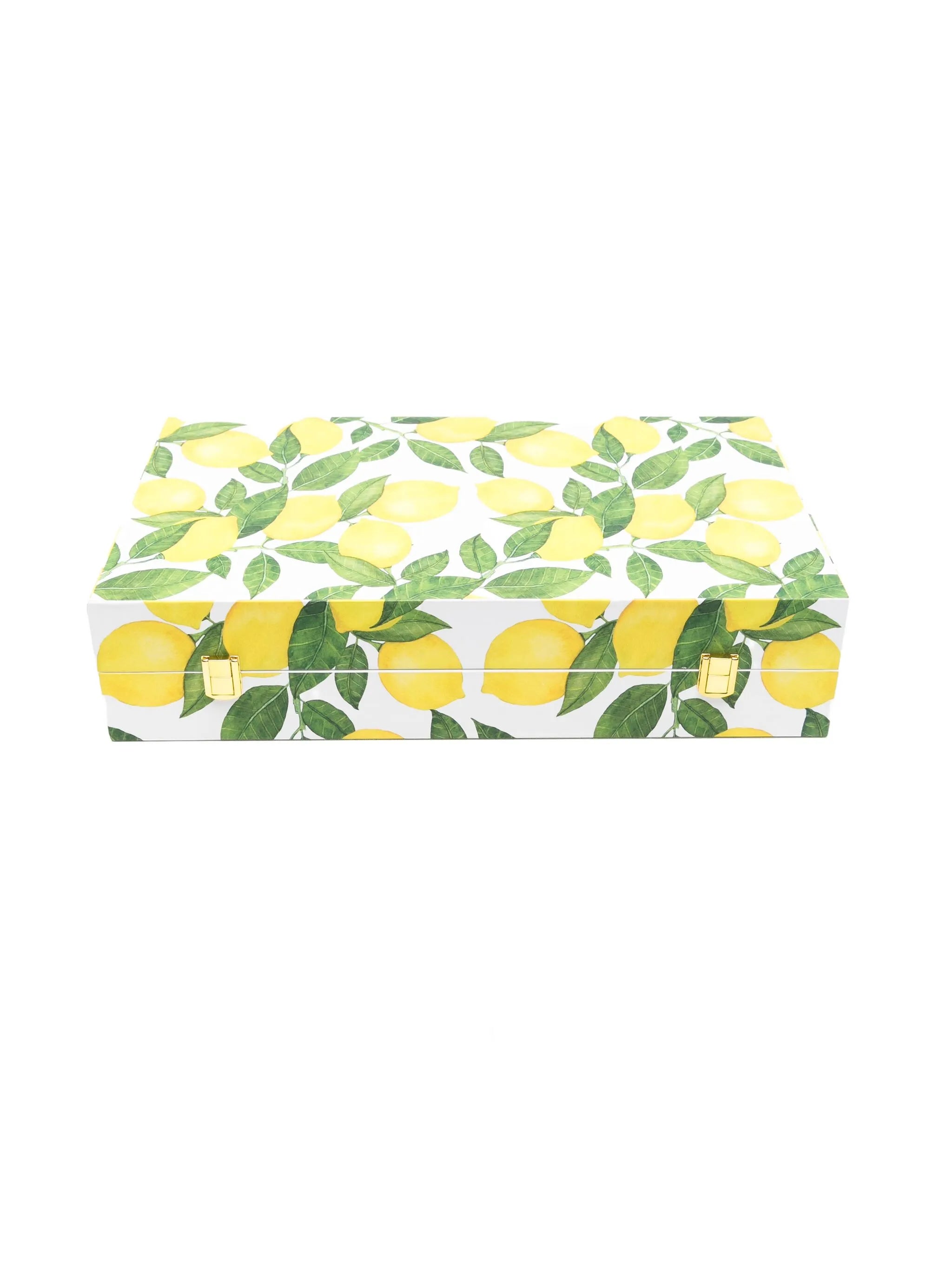 lemon-print backgammon set