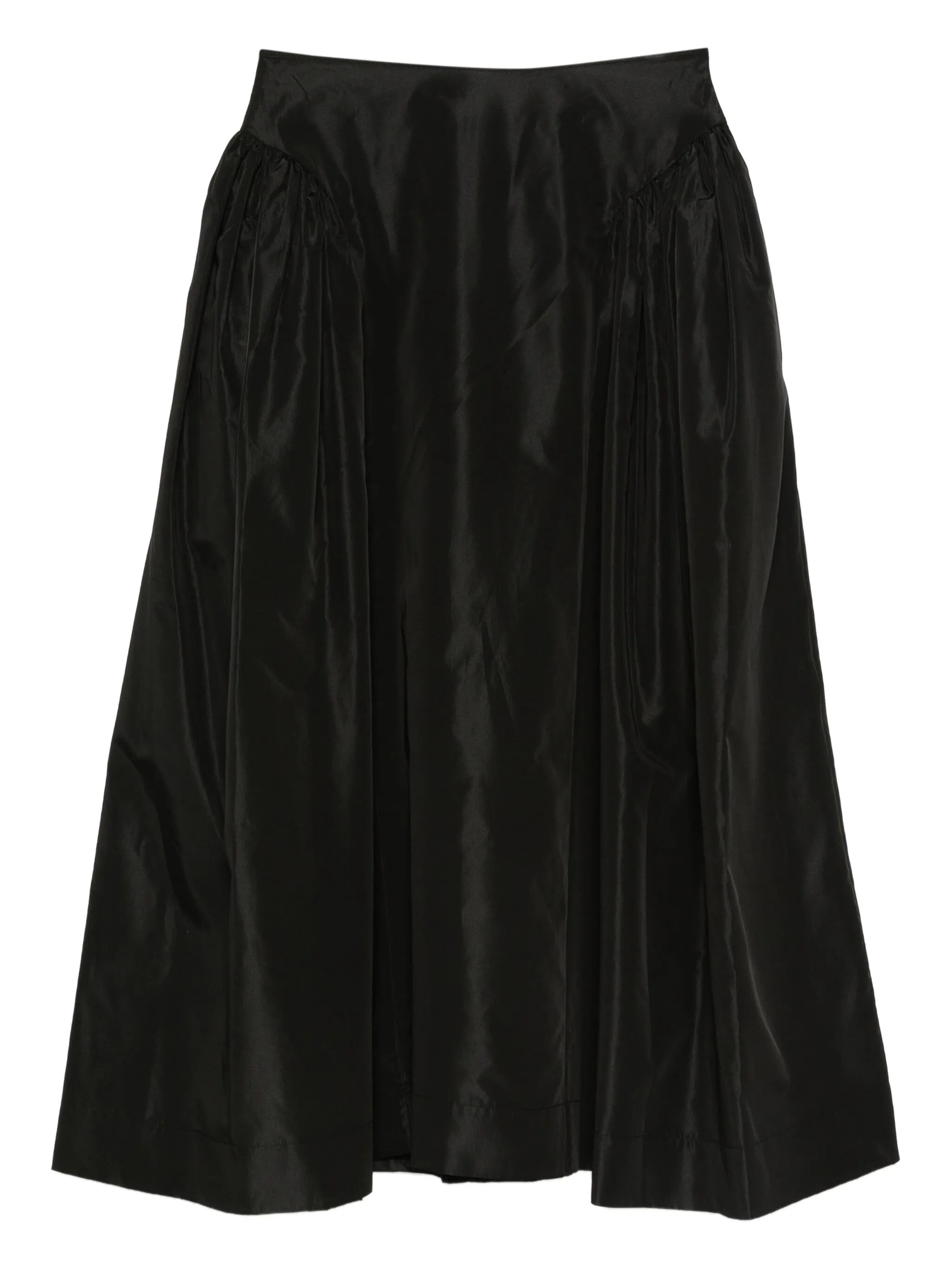pleated-details midi skirt