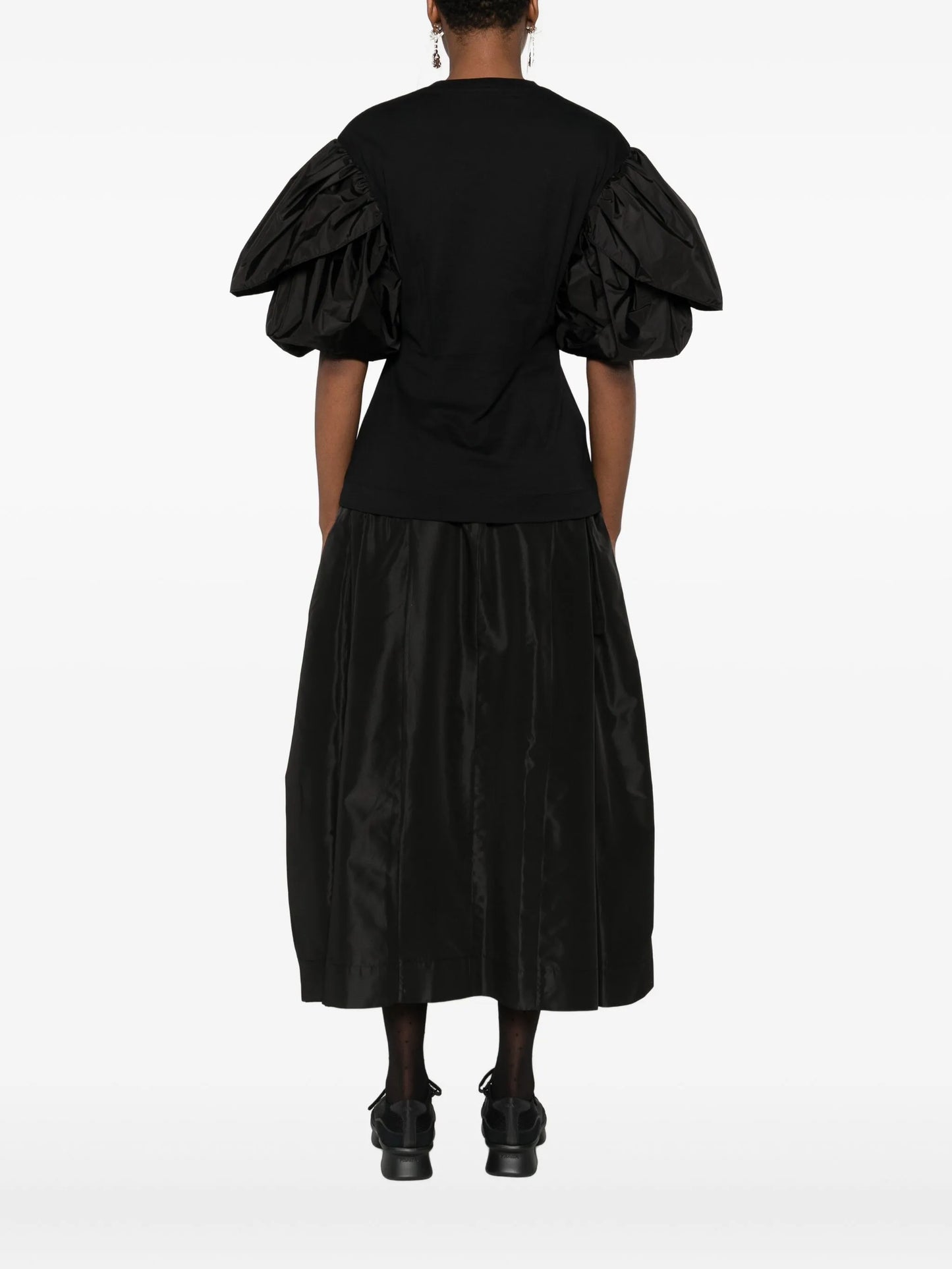ruffled-sleeves T-shirt