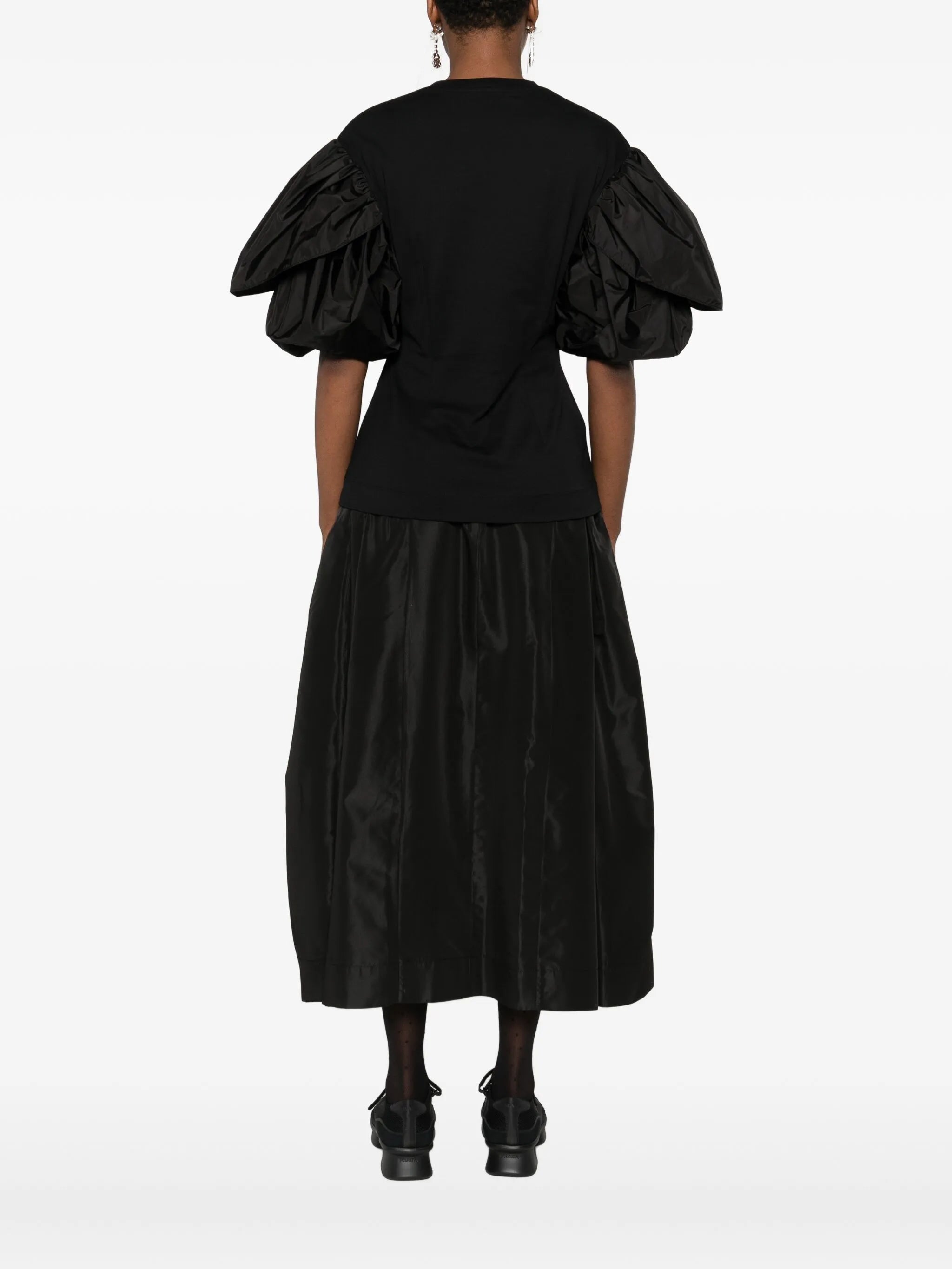 ruffled-sleeves T-shirt