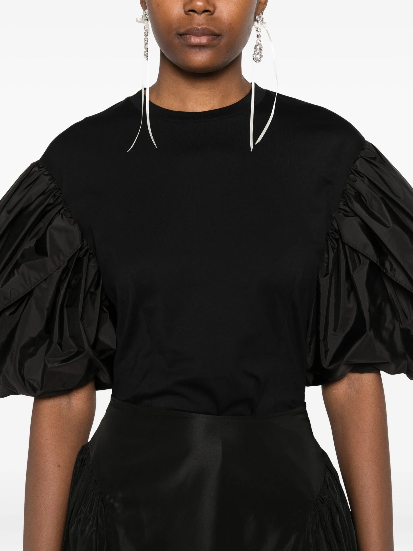 ruffled-sleeves T-shirt