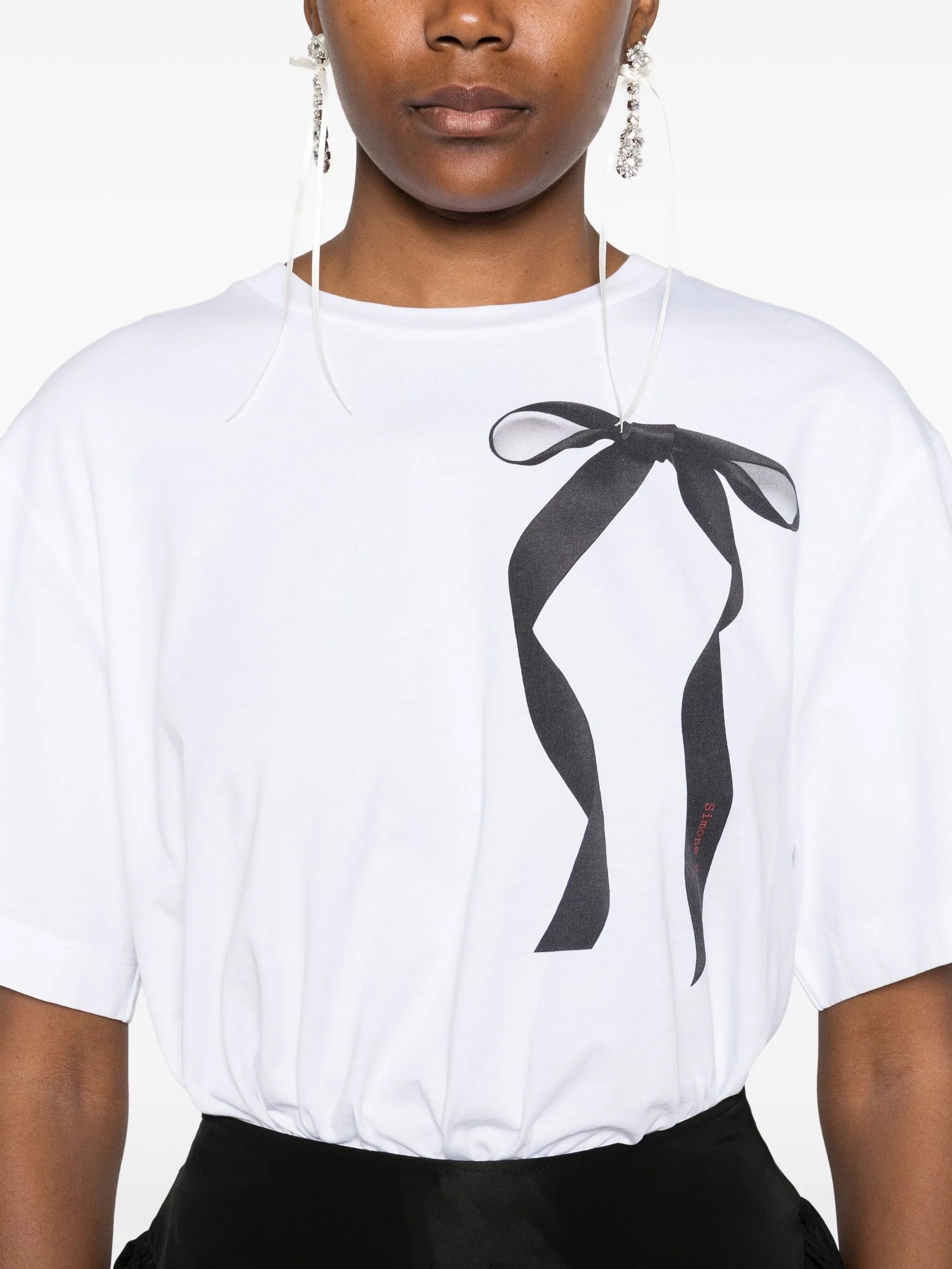 ribbon bow-print T-shirt