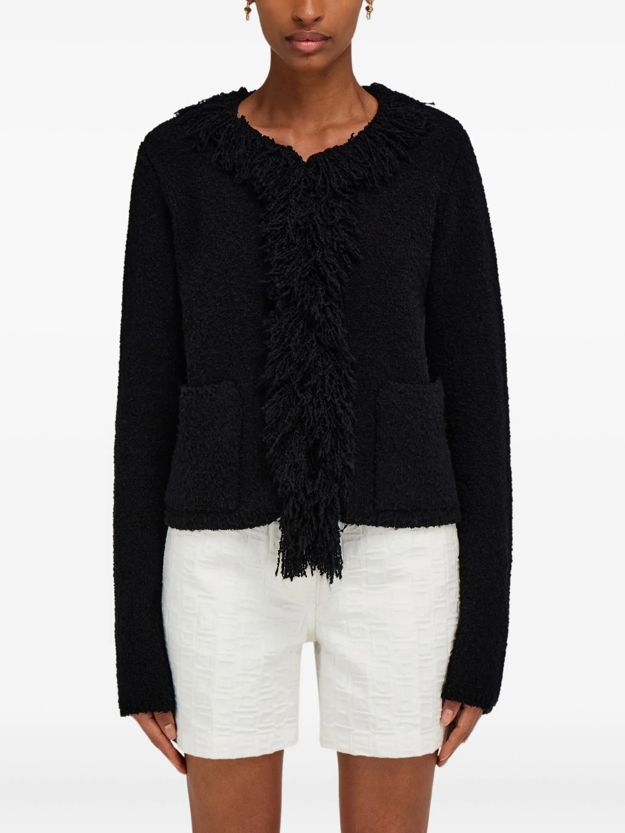 fringed cardigan