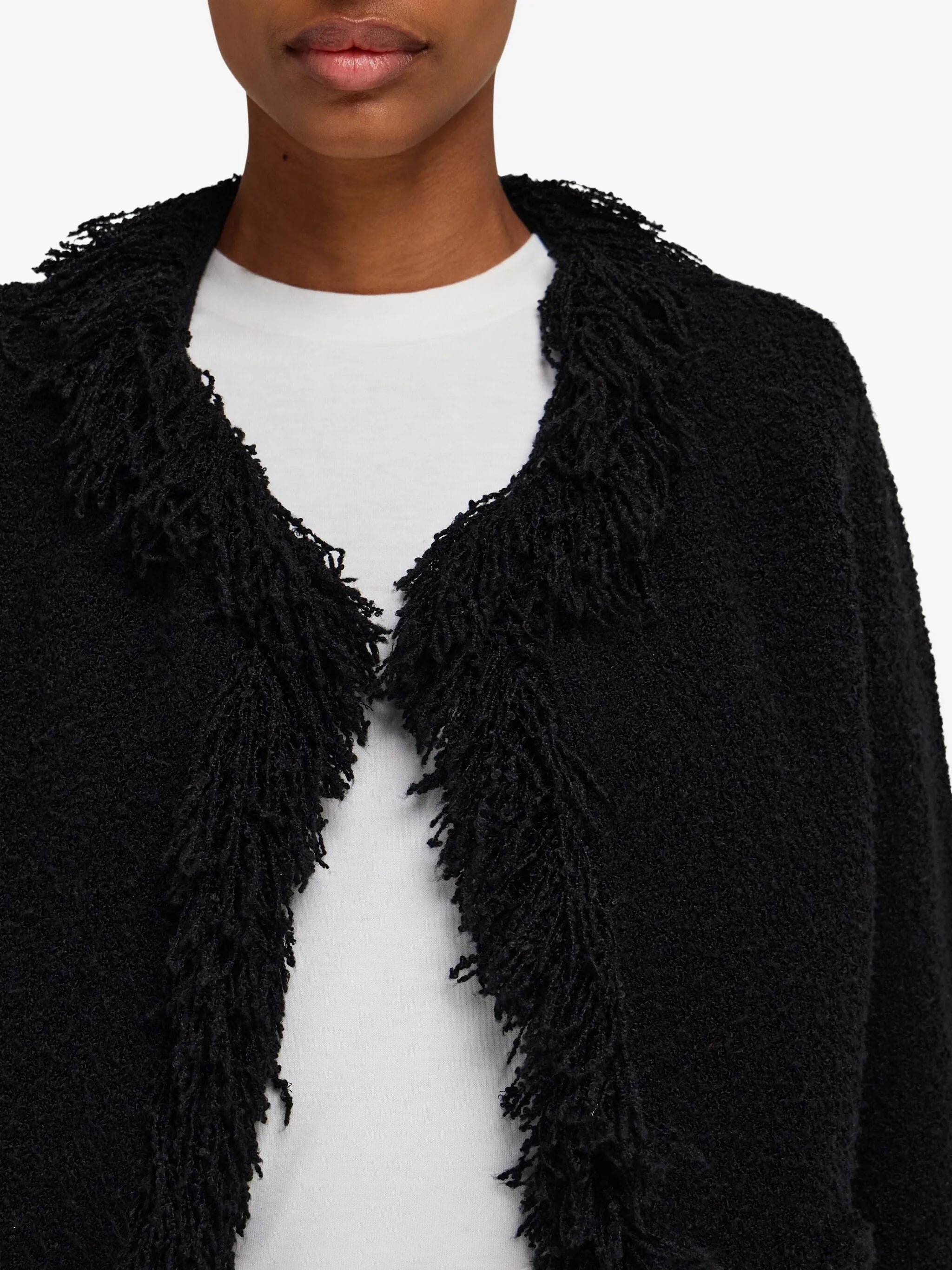 fringed cardigan