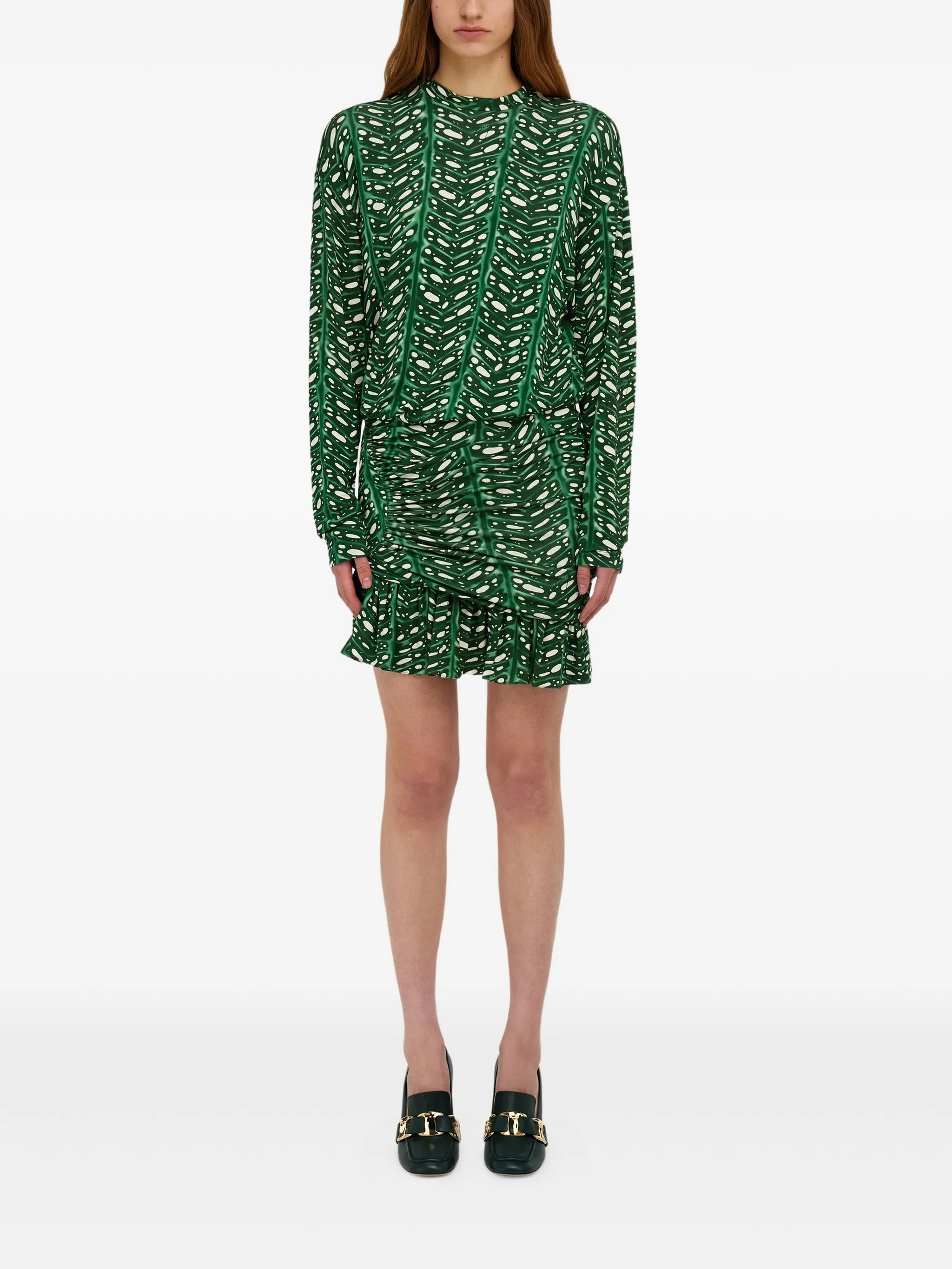 printed mini dress