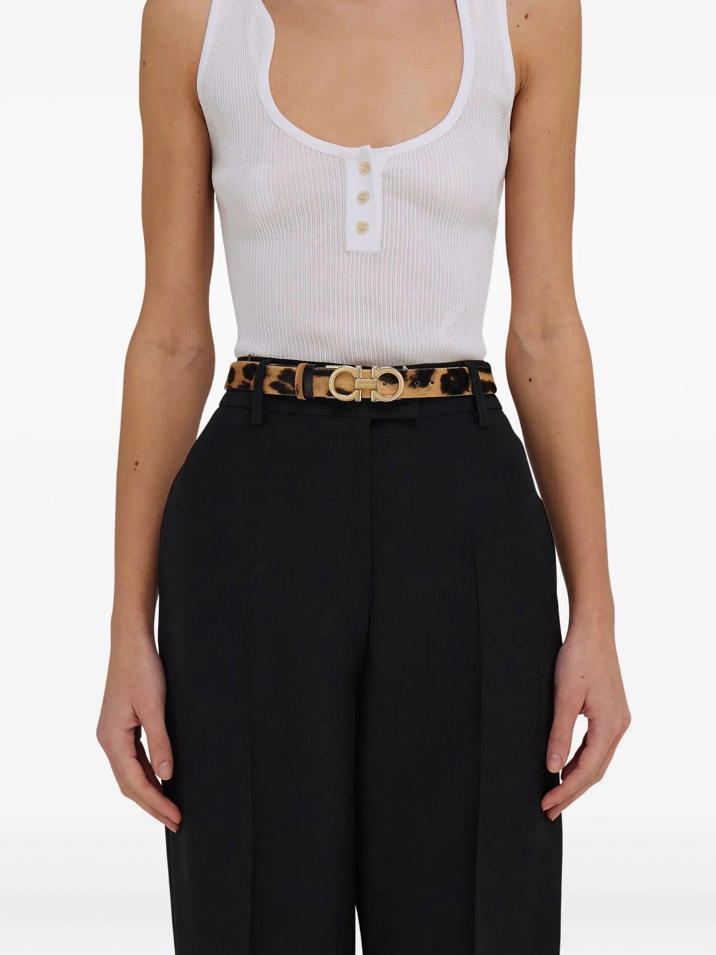 adjustable Gancini belt