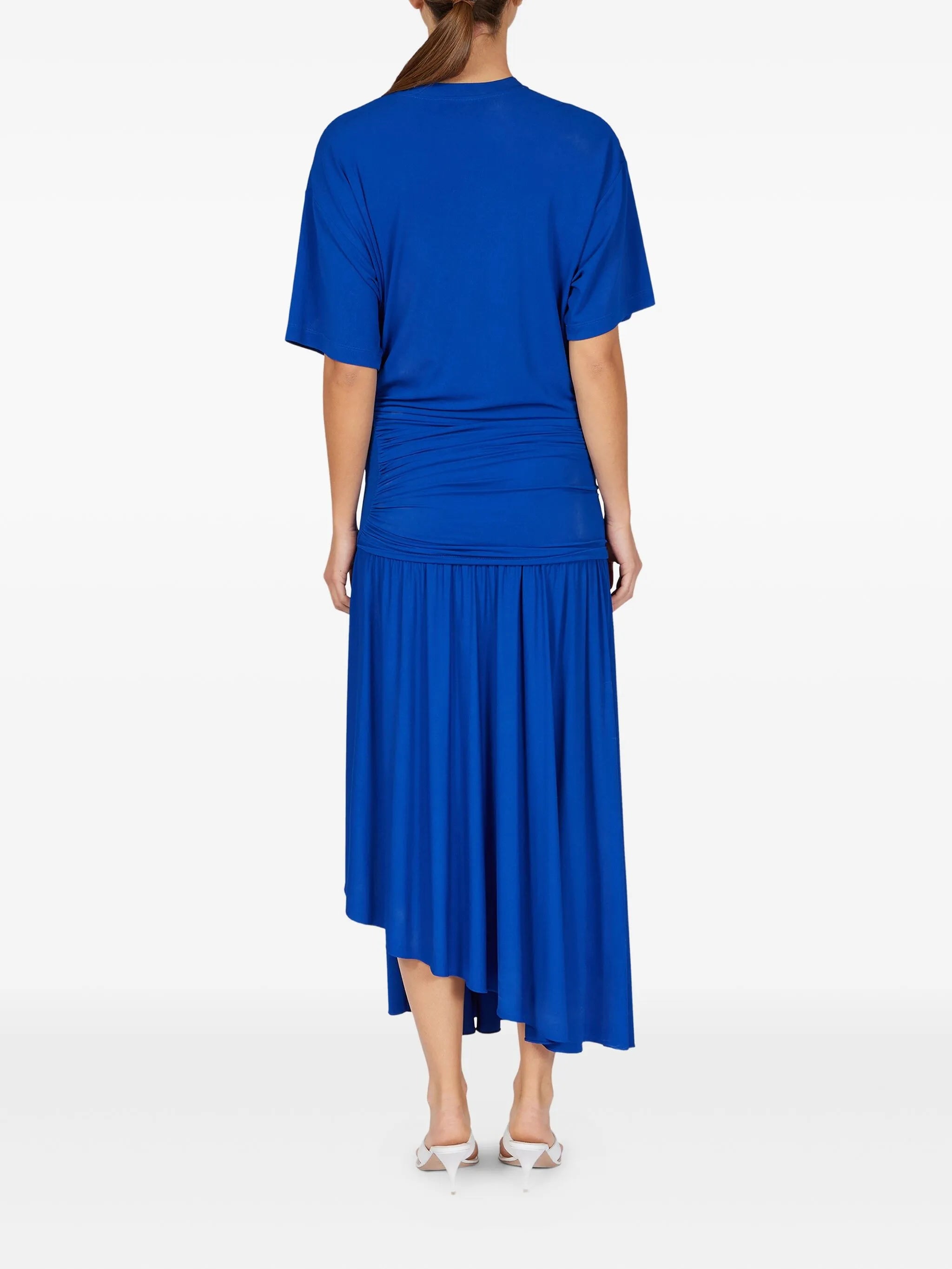 gathered-waist maxi dress