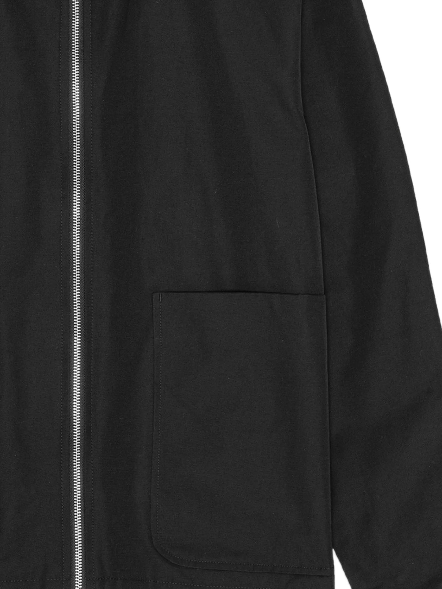 Water-resistant jacket crafted from organic cotton-blend twill.