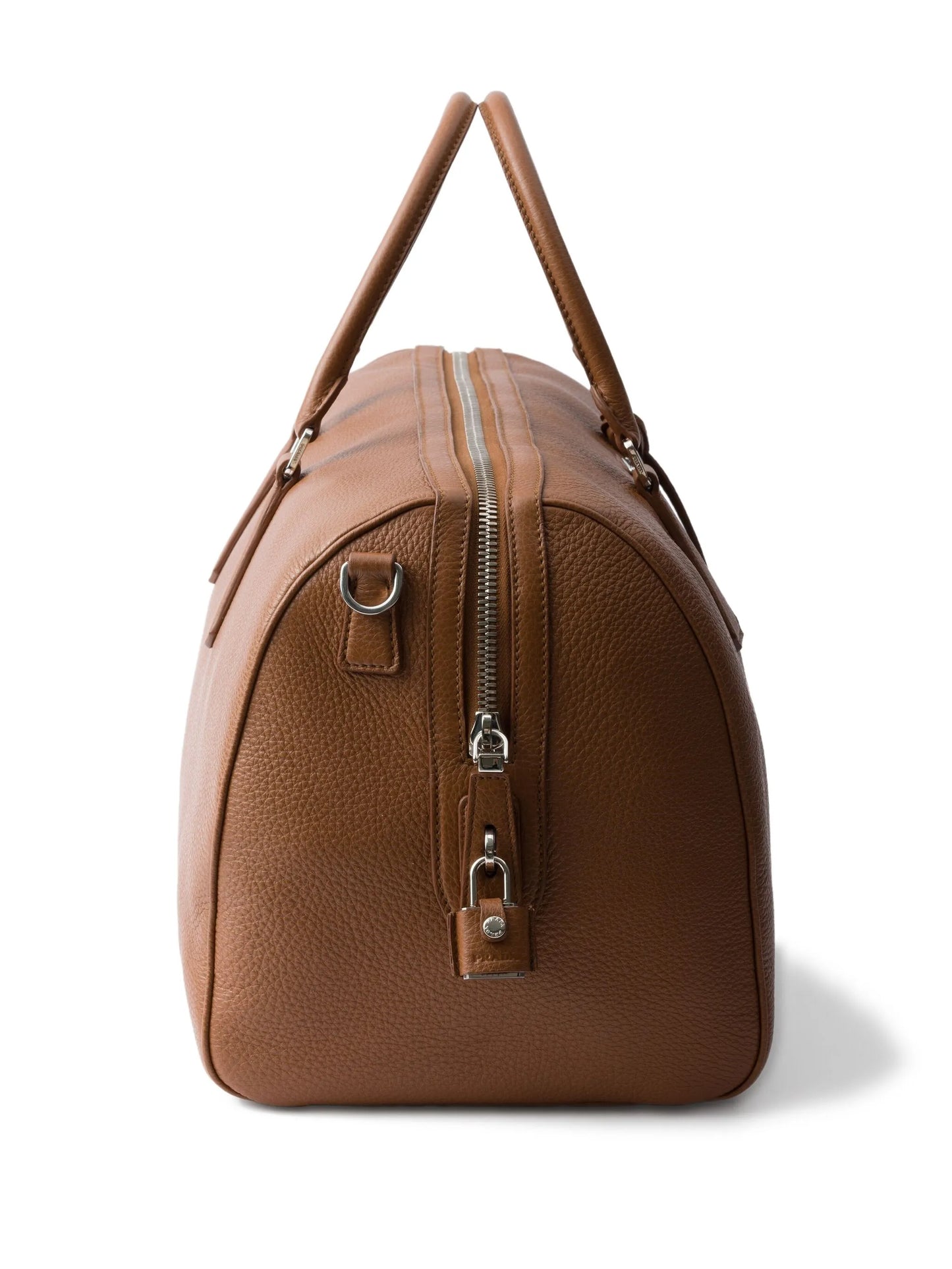 textured leather duffle bag