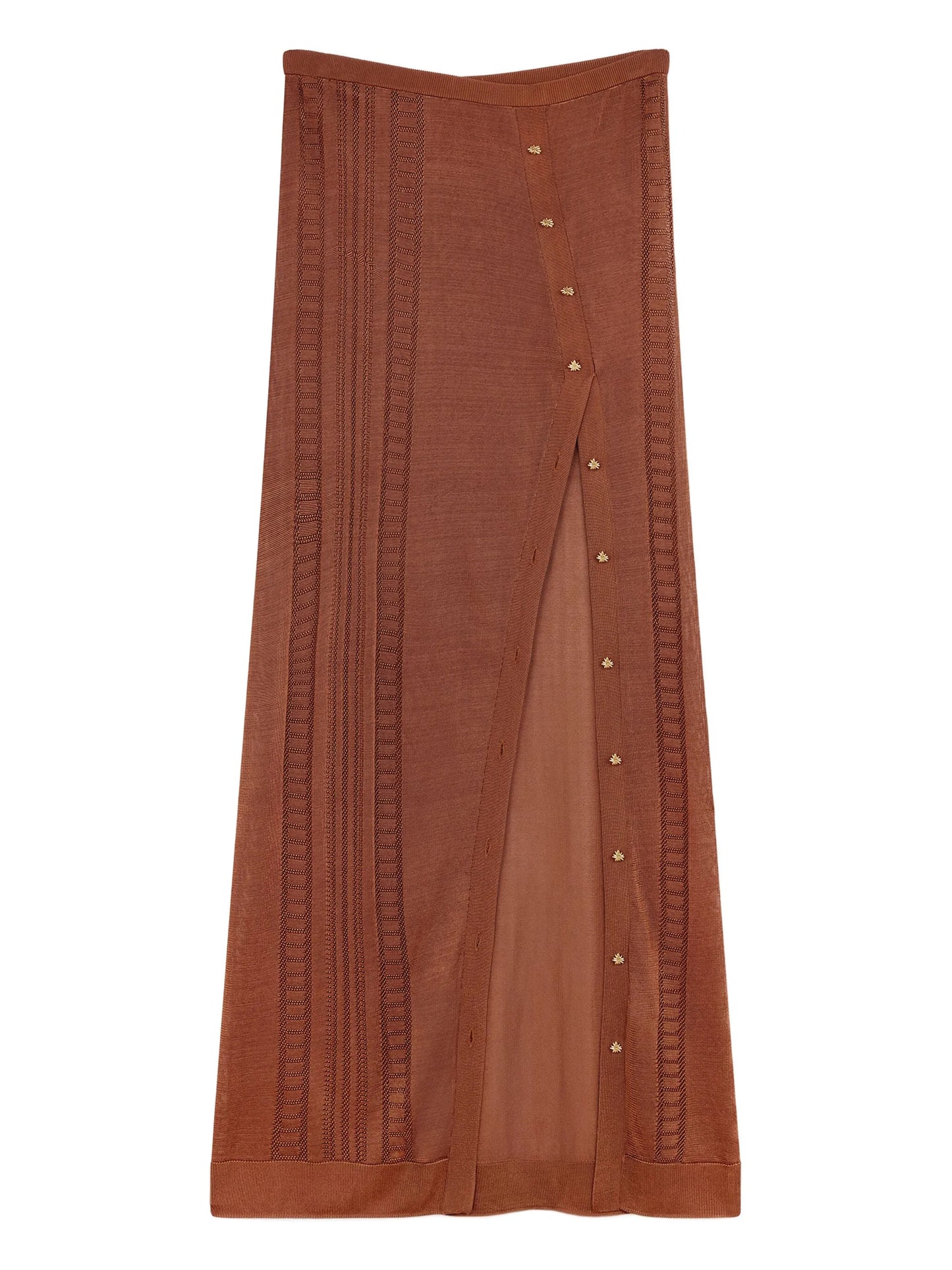 Guayabera knitted maxi skirt
