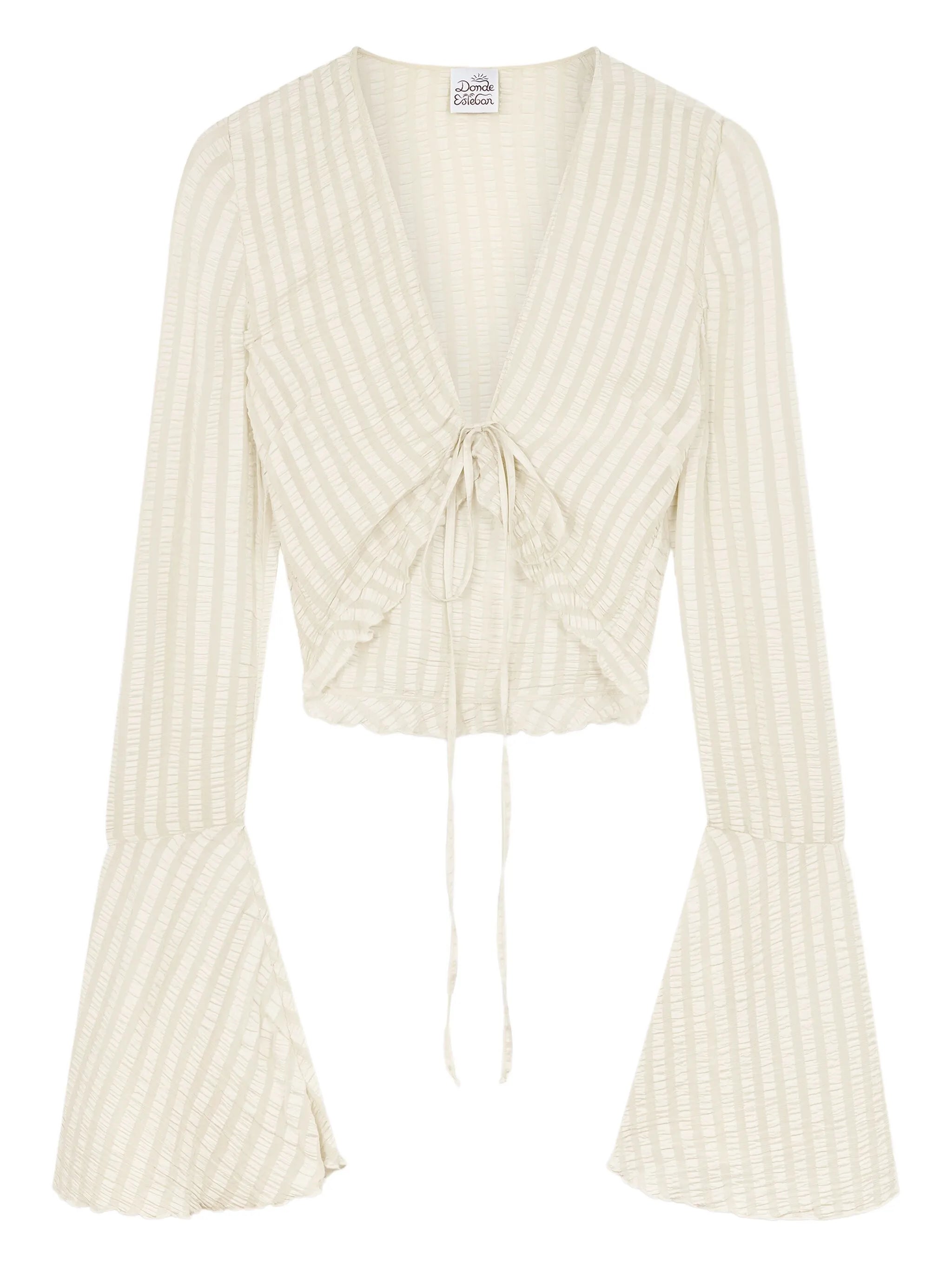 silk cropped blouse