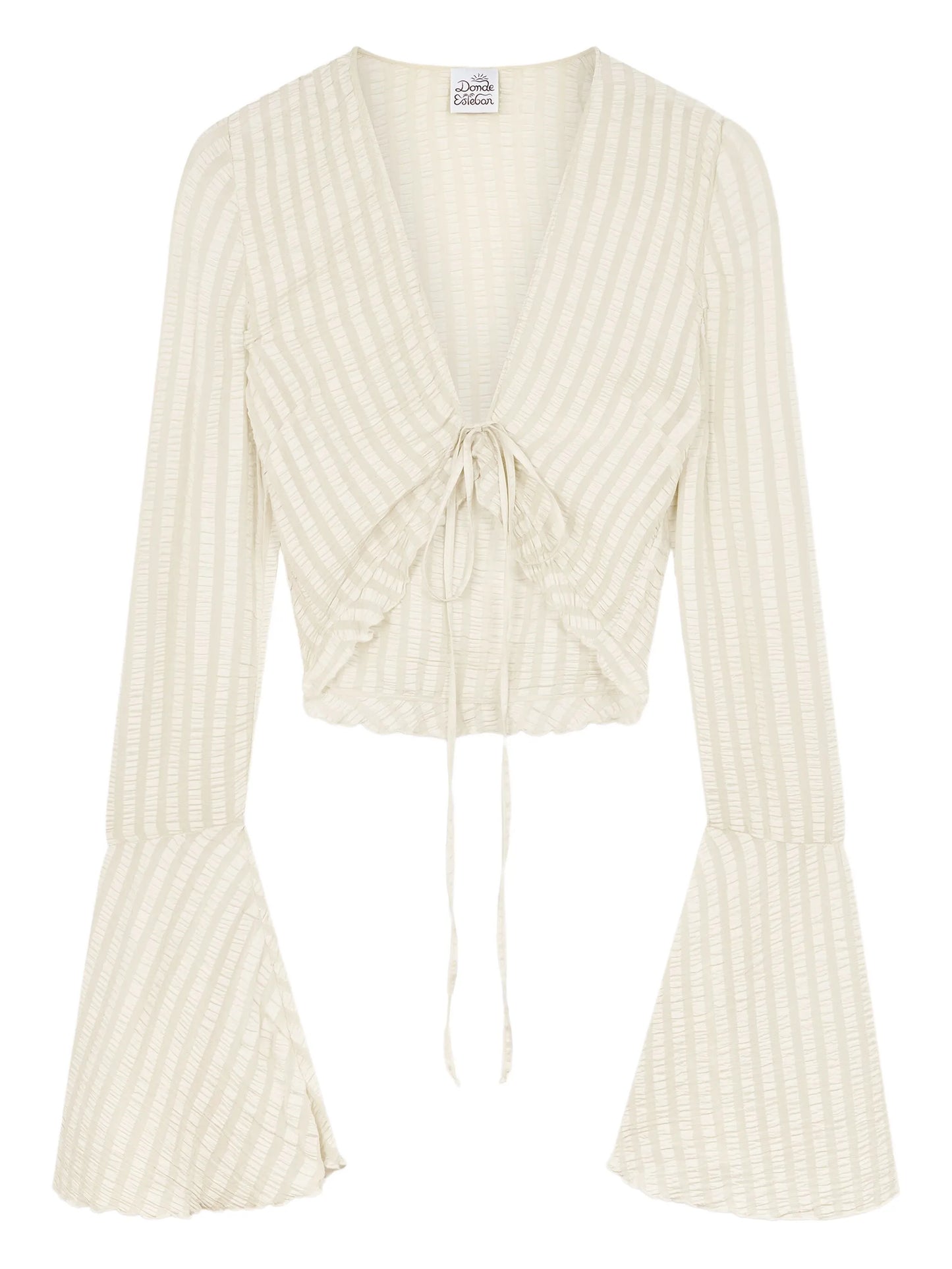 silk cropped blouse