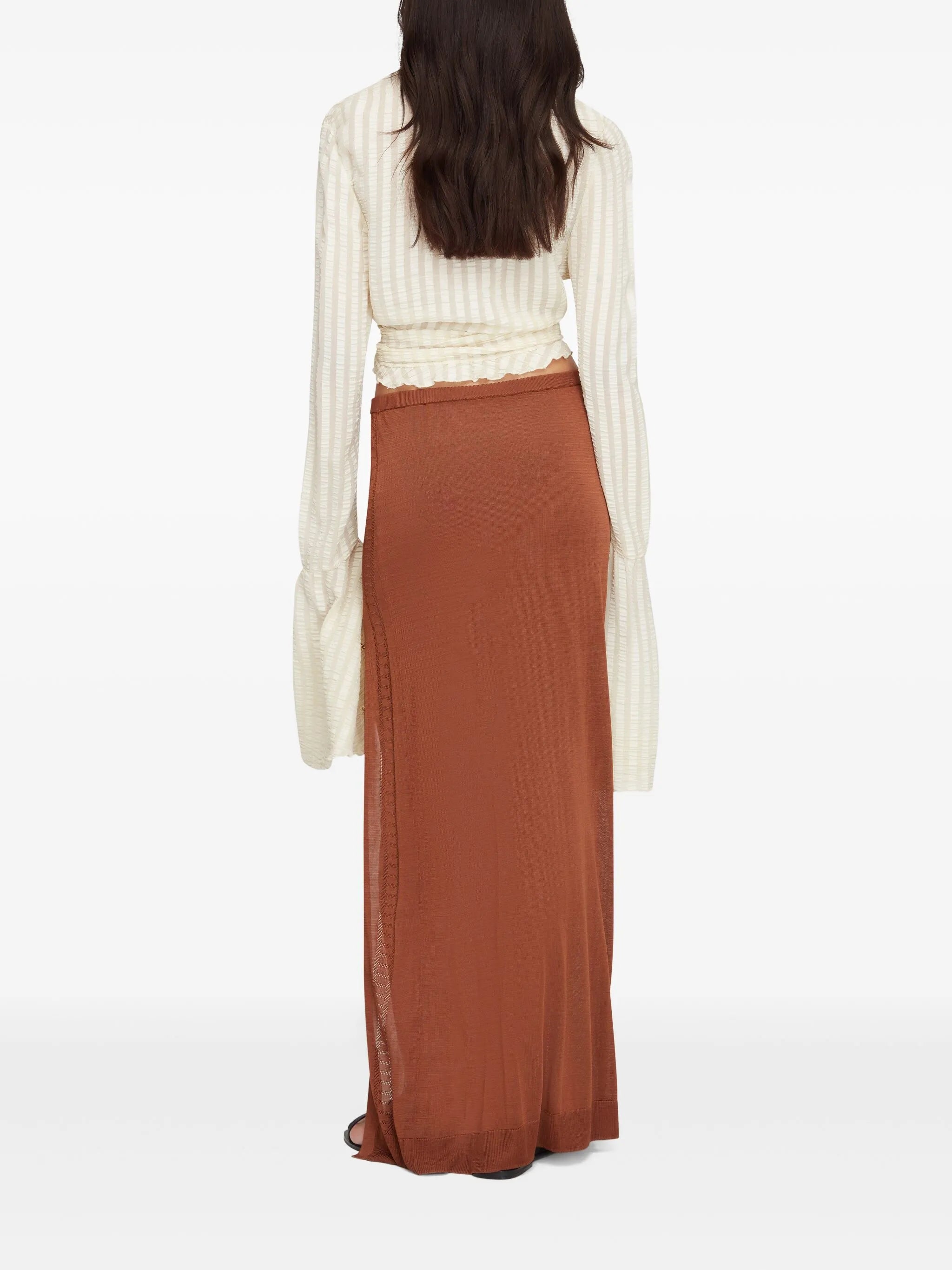 silk cropped blouse