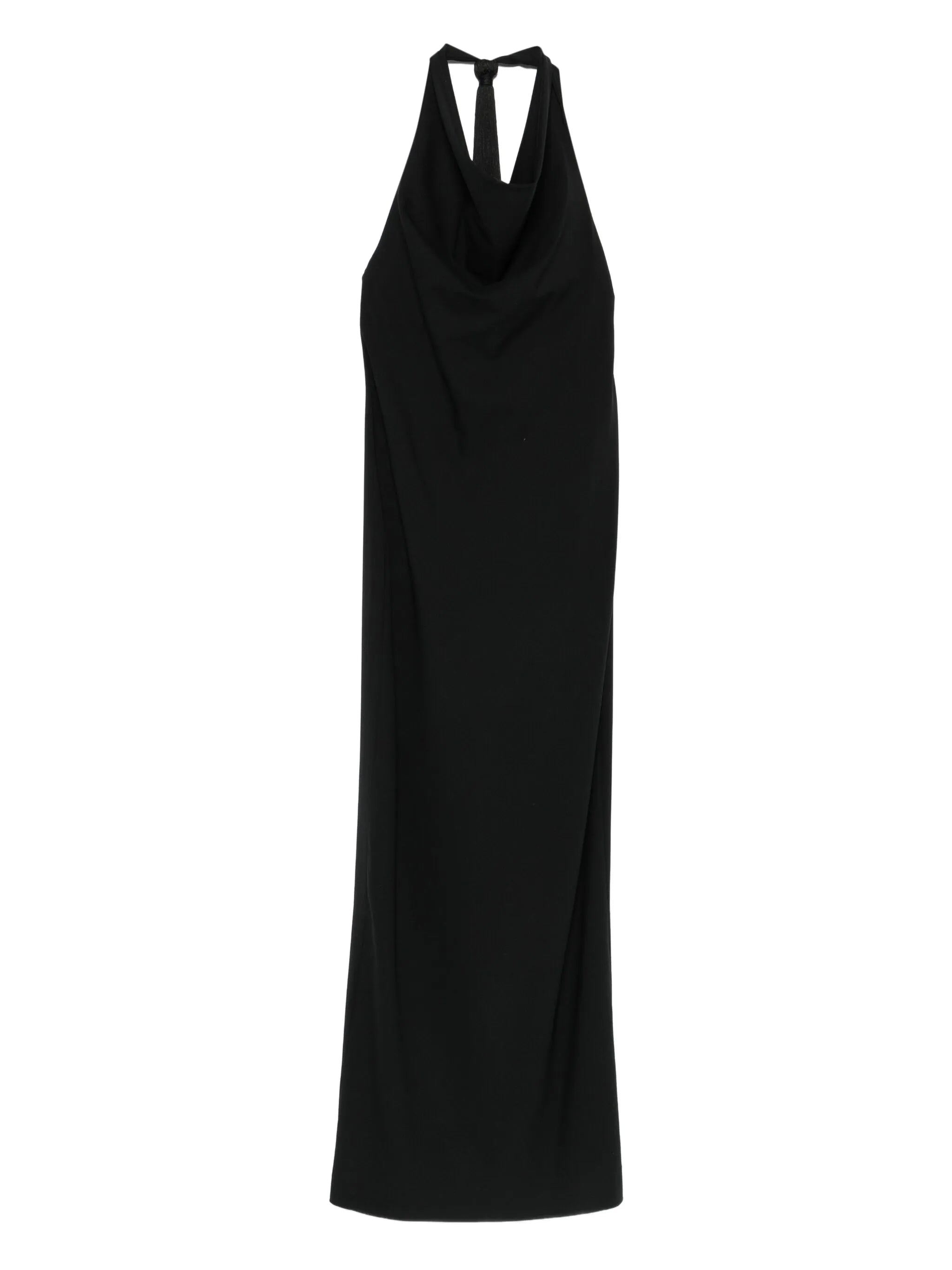 cowl-neck midi dress