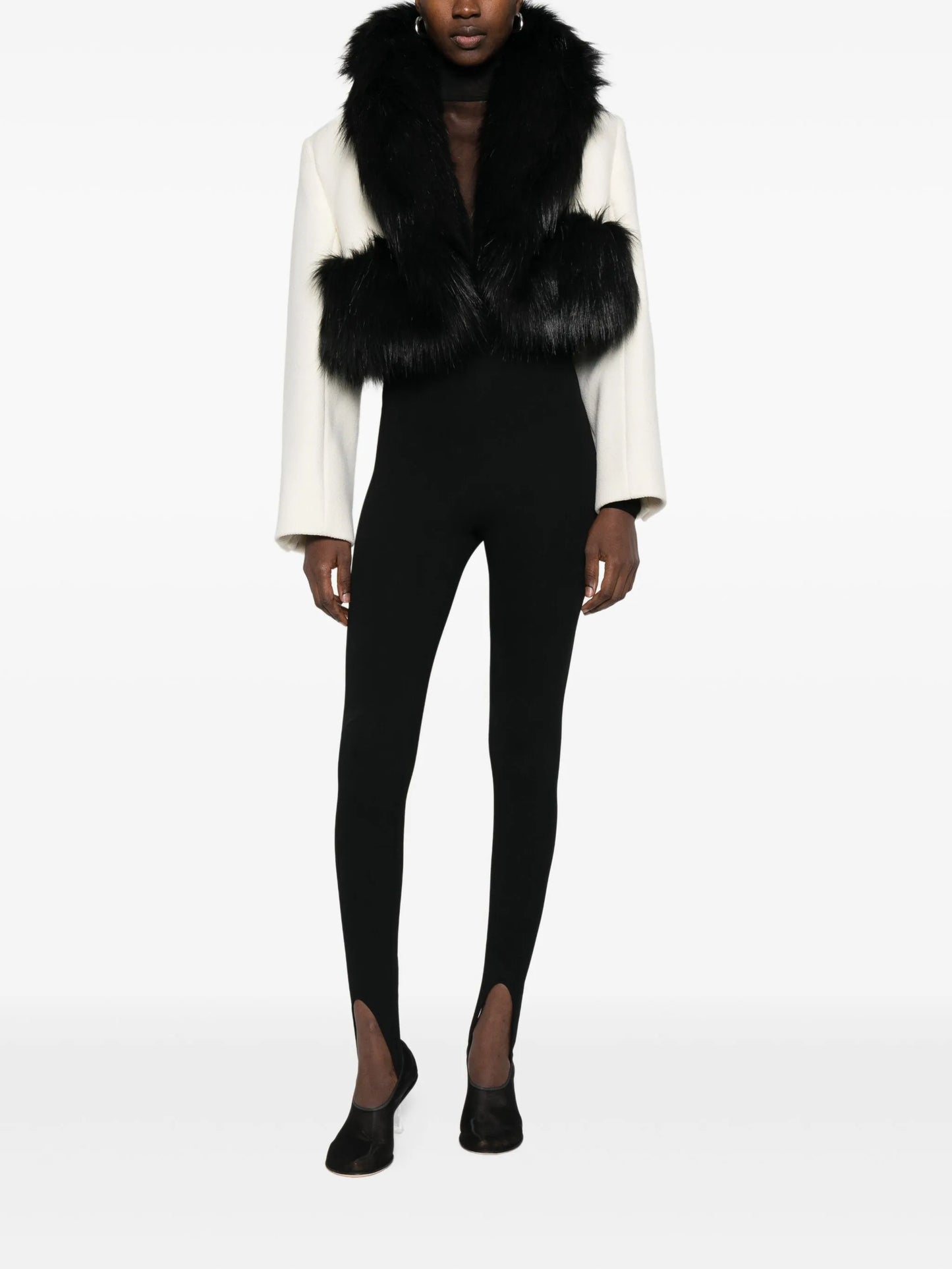 faux-fur-trimmed jacket