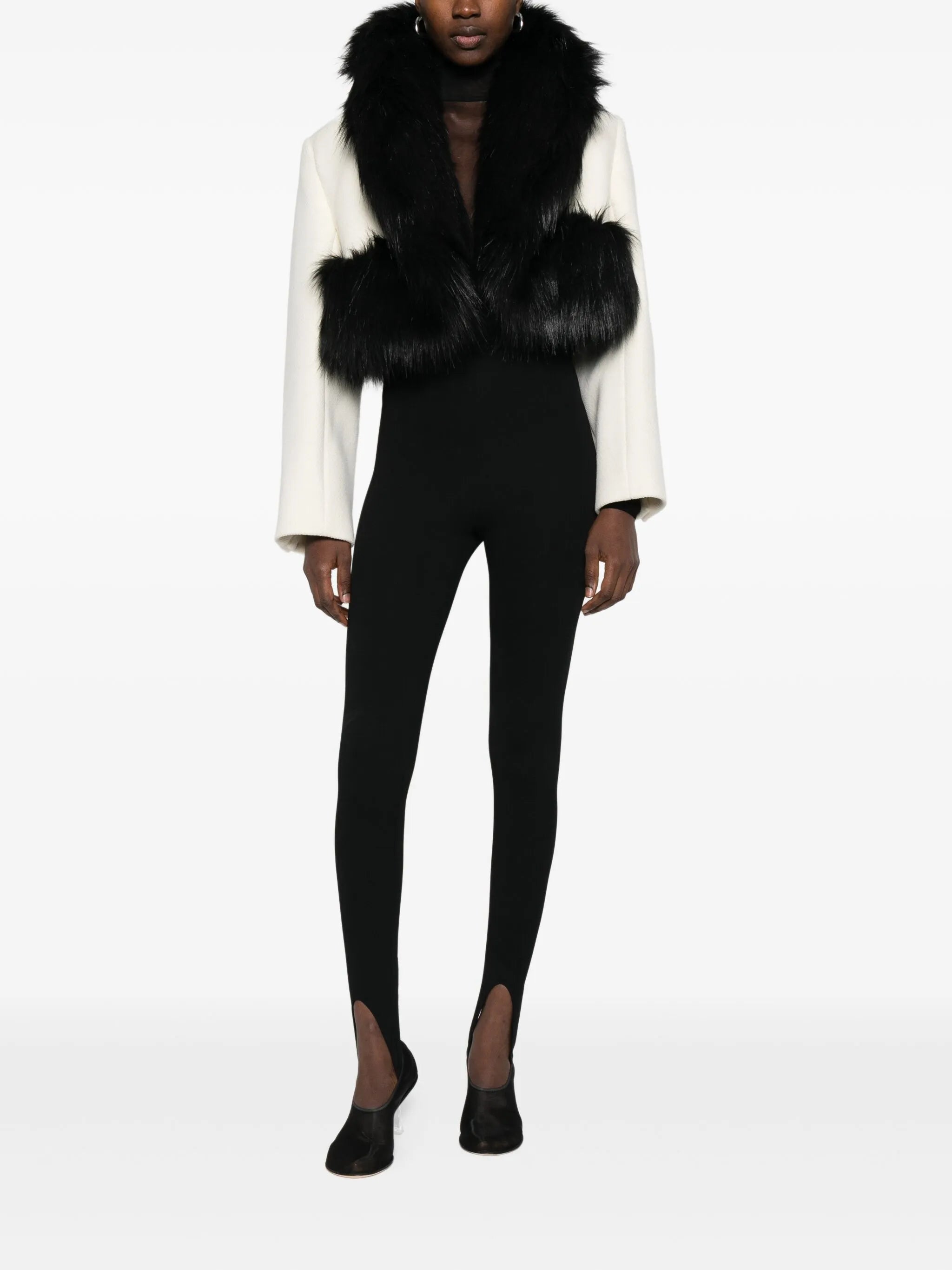 faux-fur-trimmed jacket