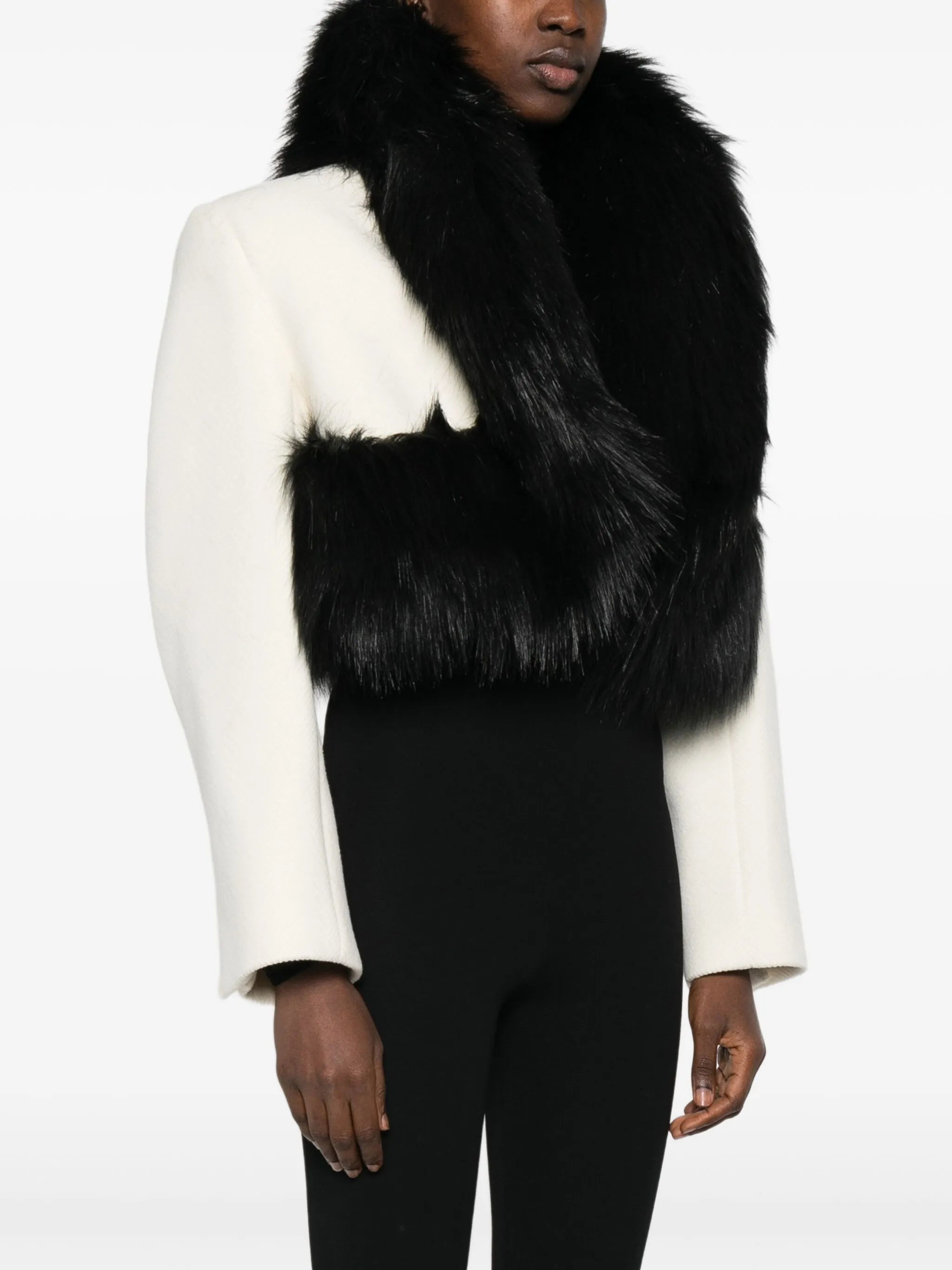 faux-fur-trimmed jacket