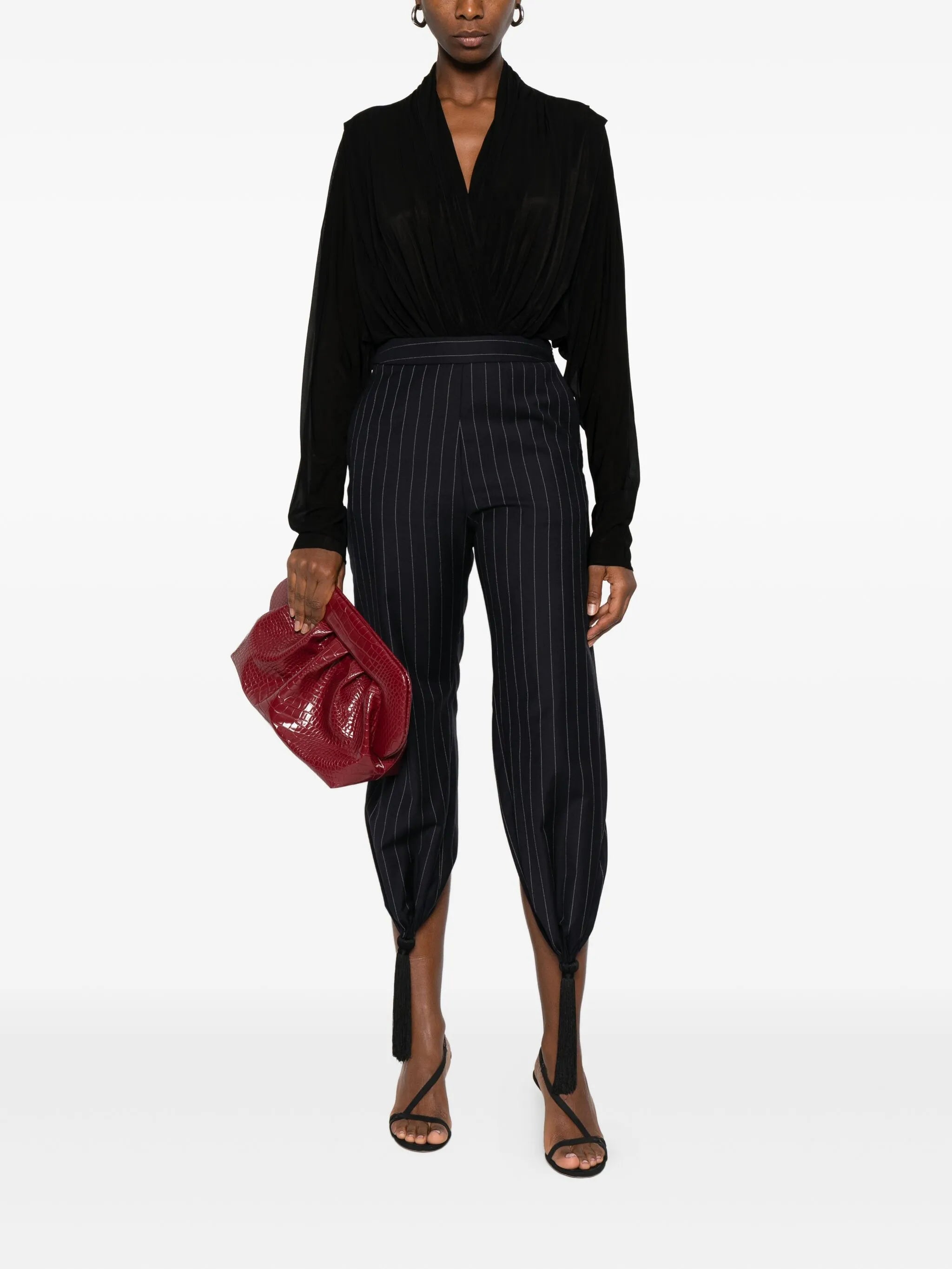 draped jersey bodysuit