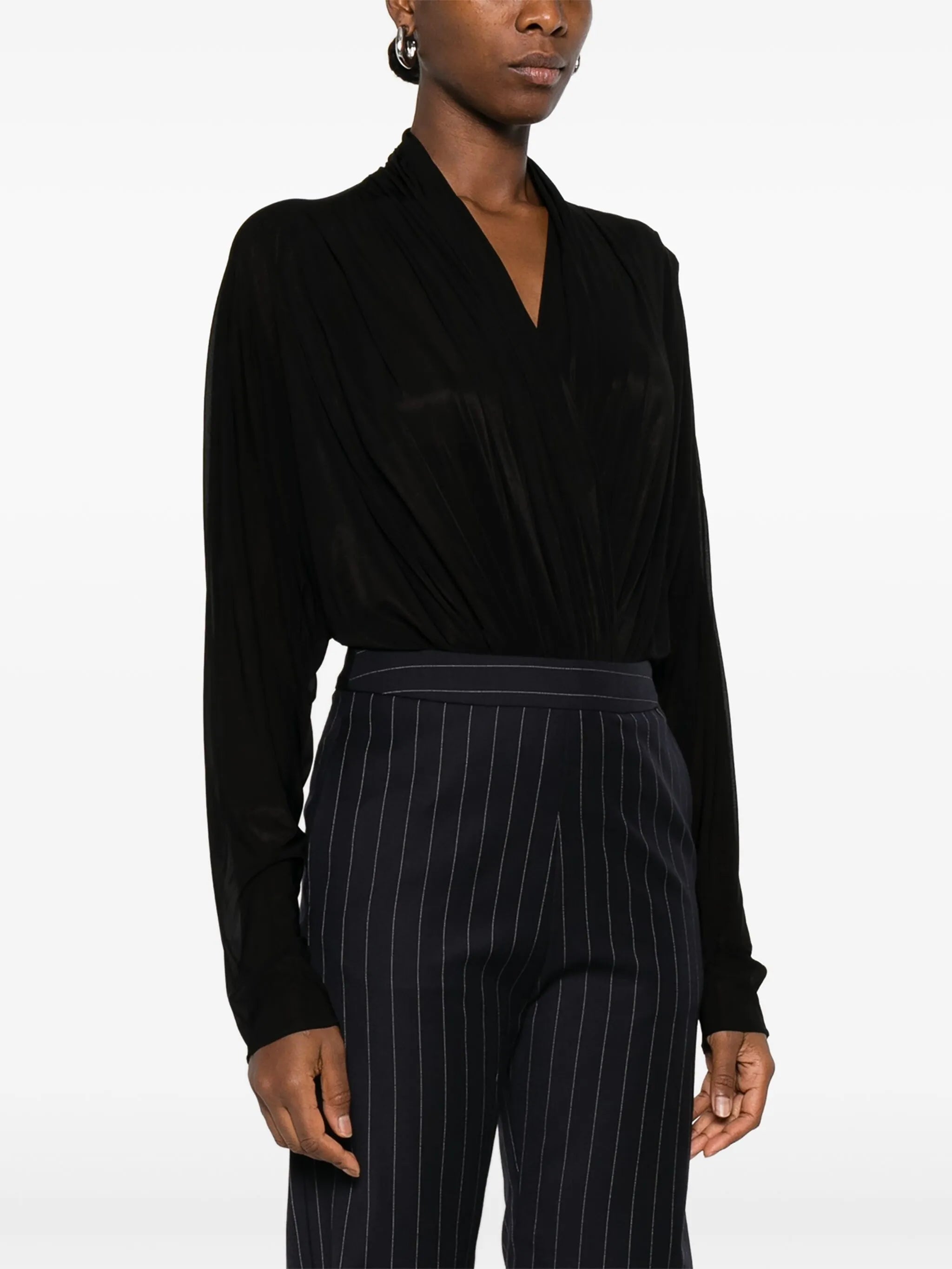 draped jersey bodysuit