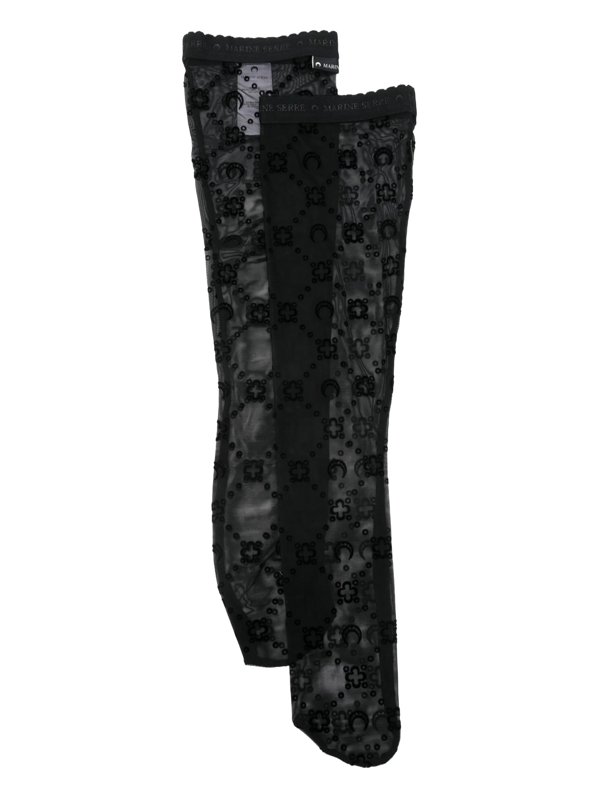 moonogram-mesh socks