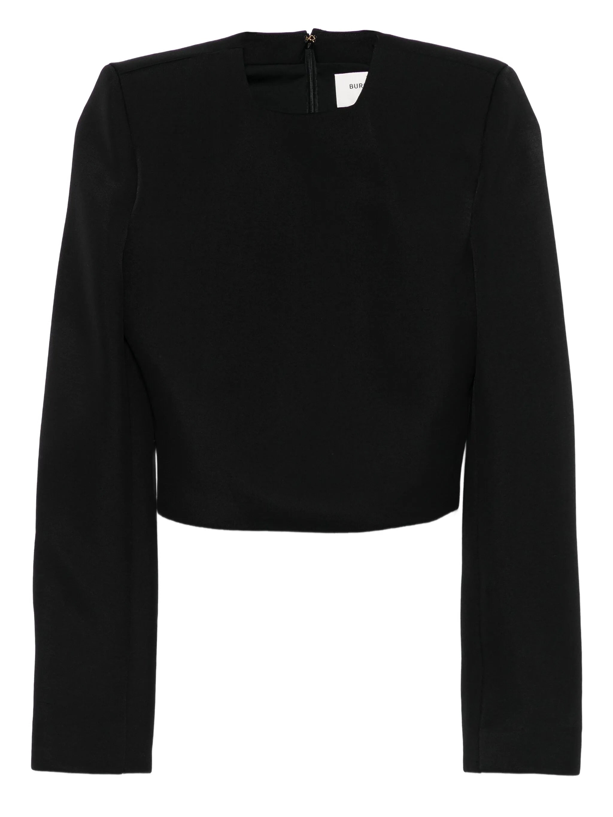 long-sleeve crew-neck blouse