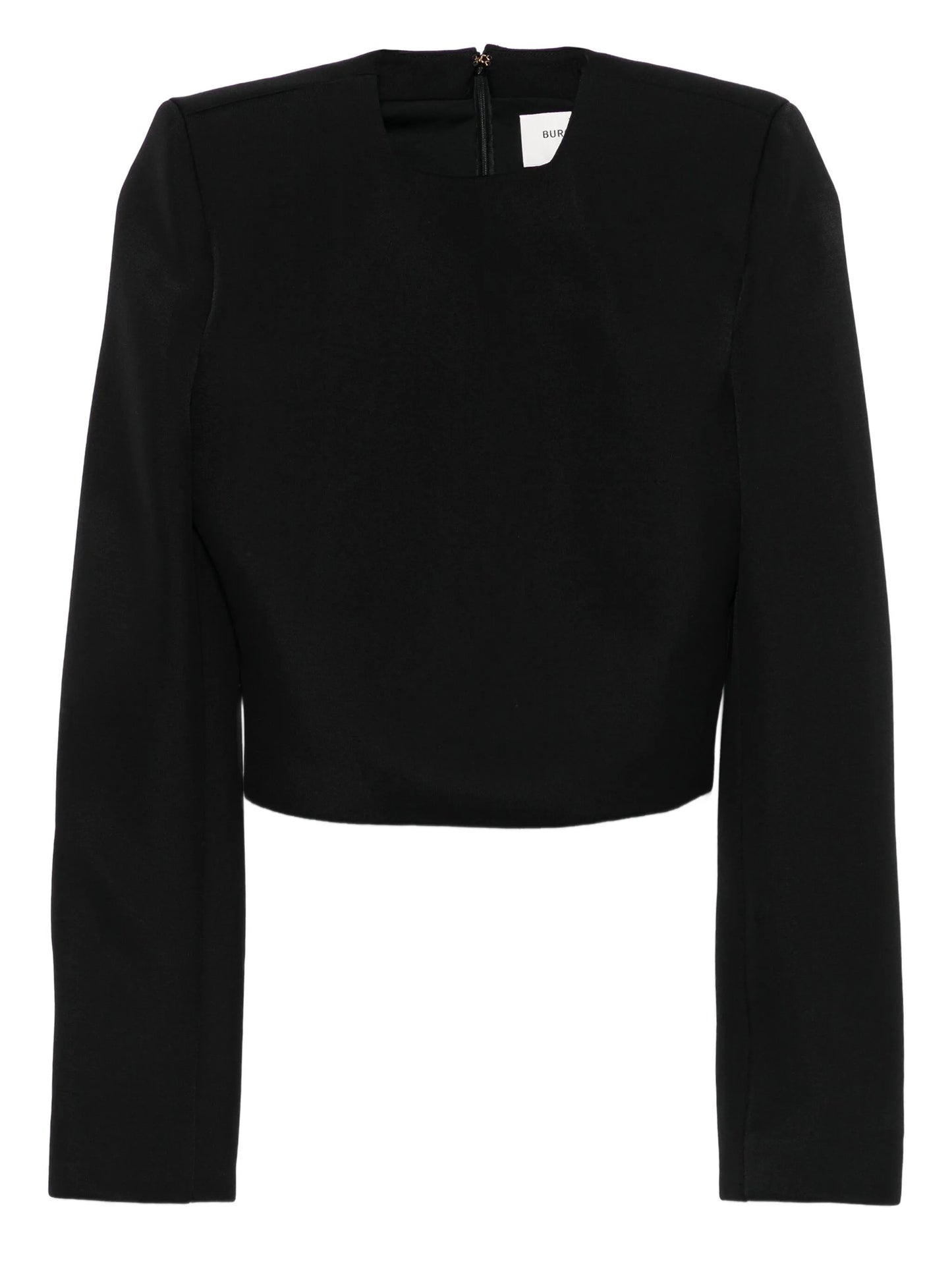 long-sleeve crew-neck blouse