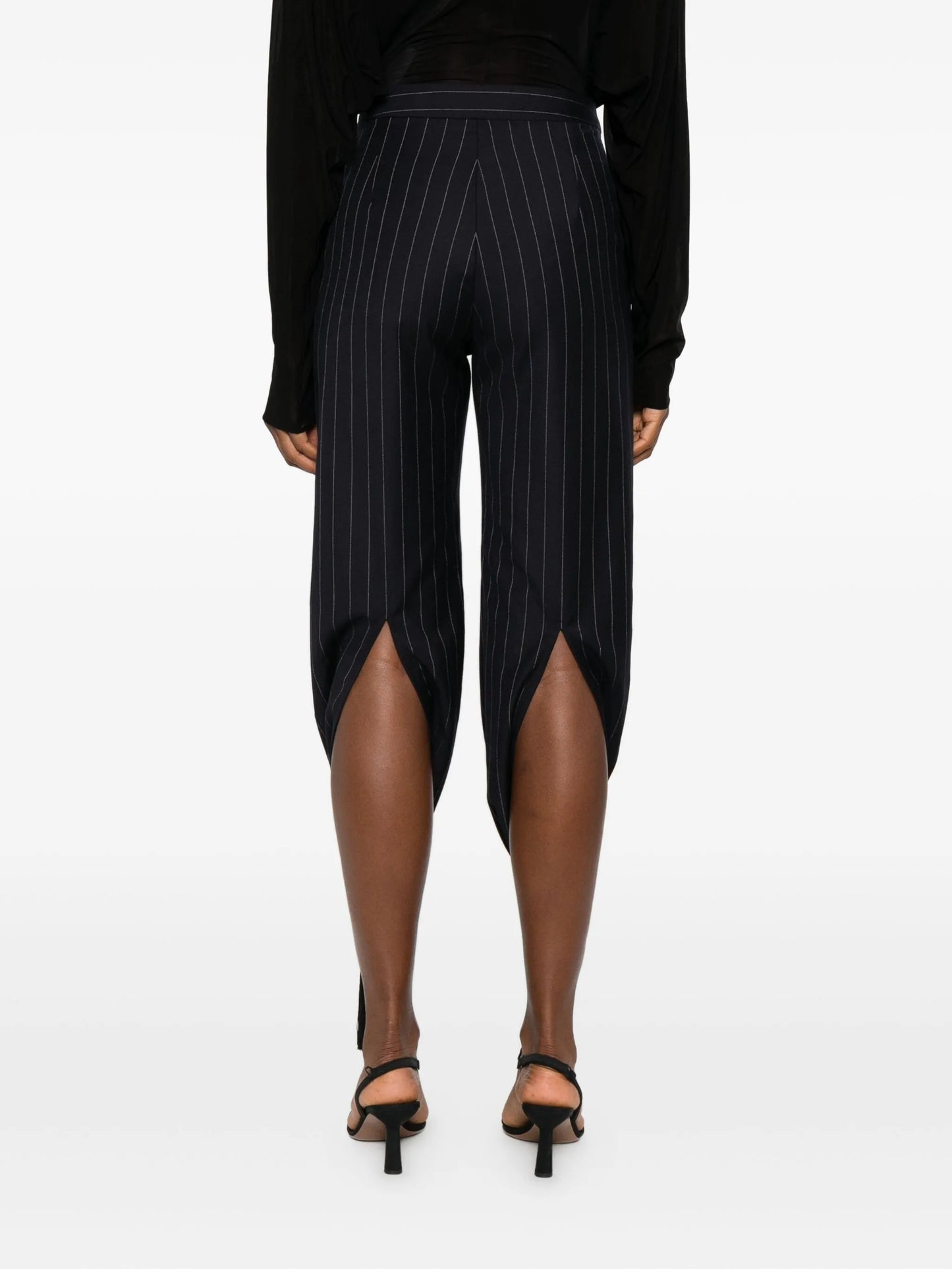 pinstripe tasselled trousers