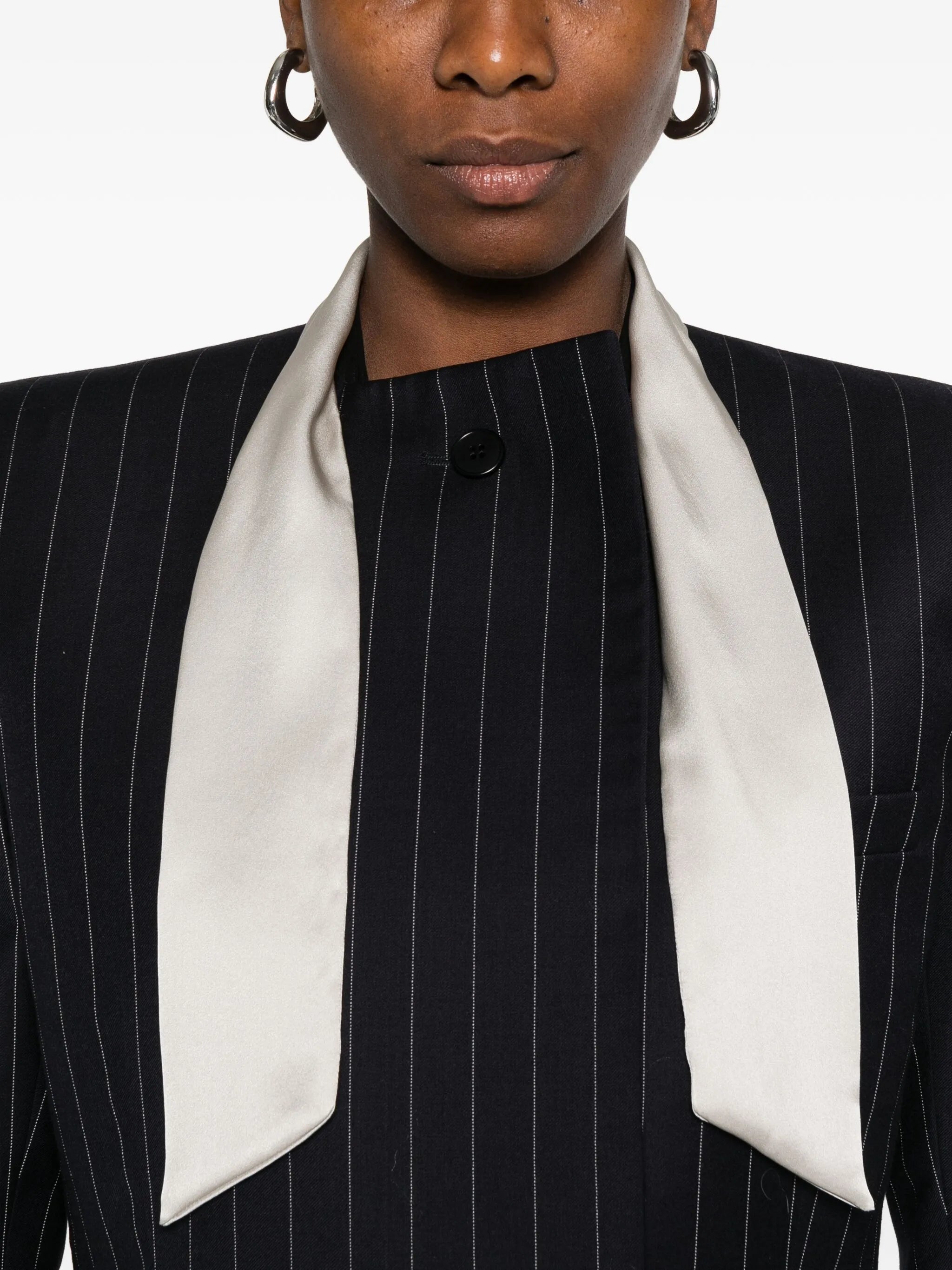 pinstriped blazer