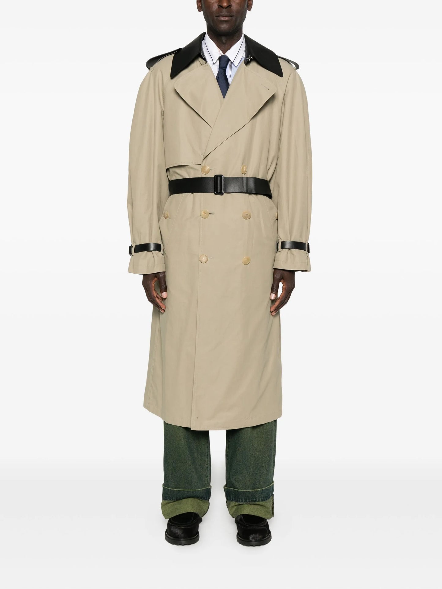 double-breasted trench coat
