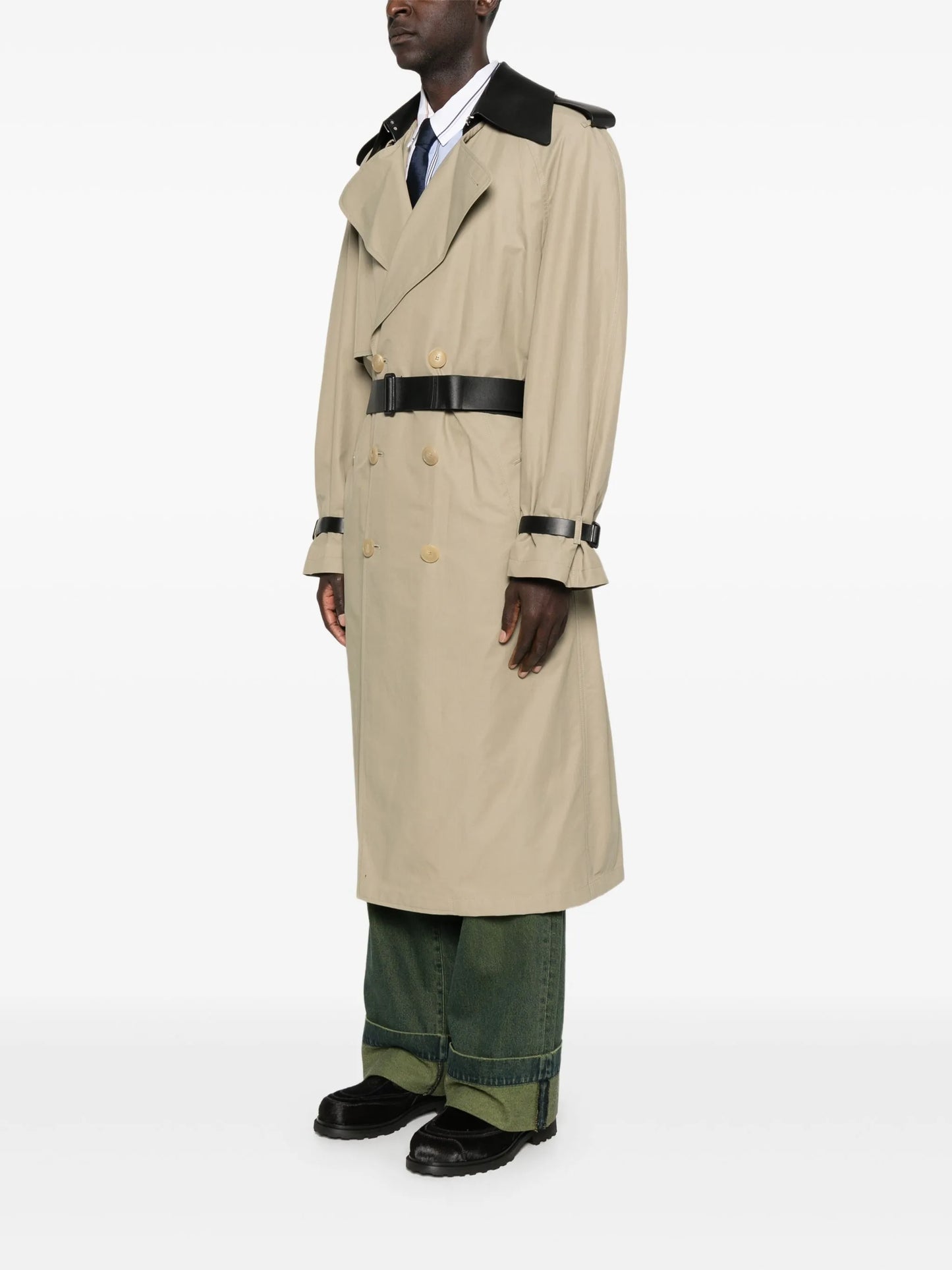 double-breasted trench coat