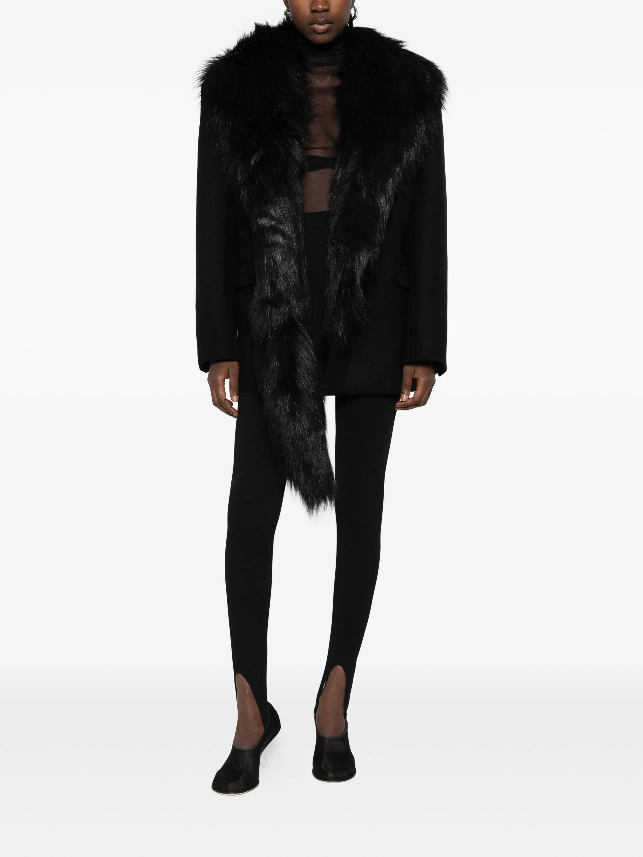 faux-fur coat