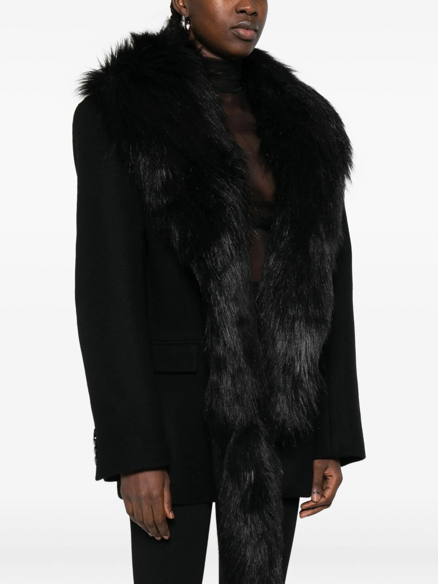 faux-fur coat