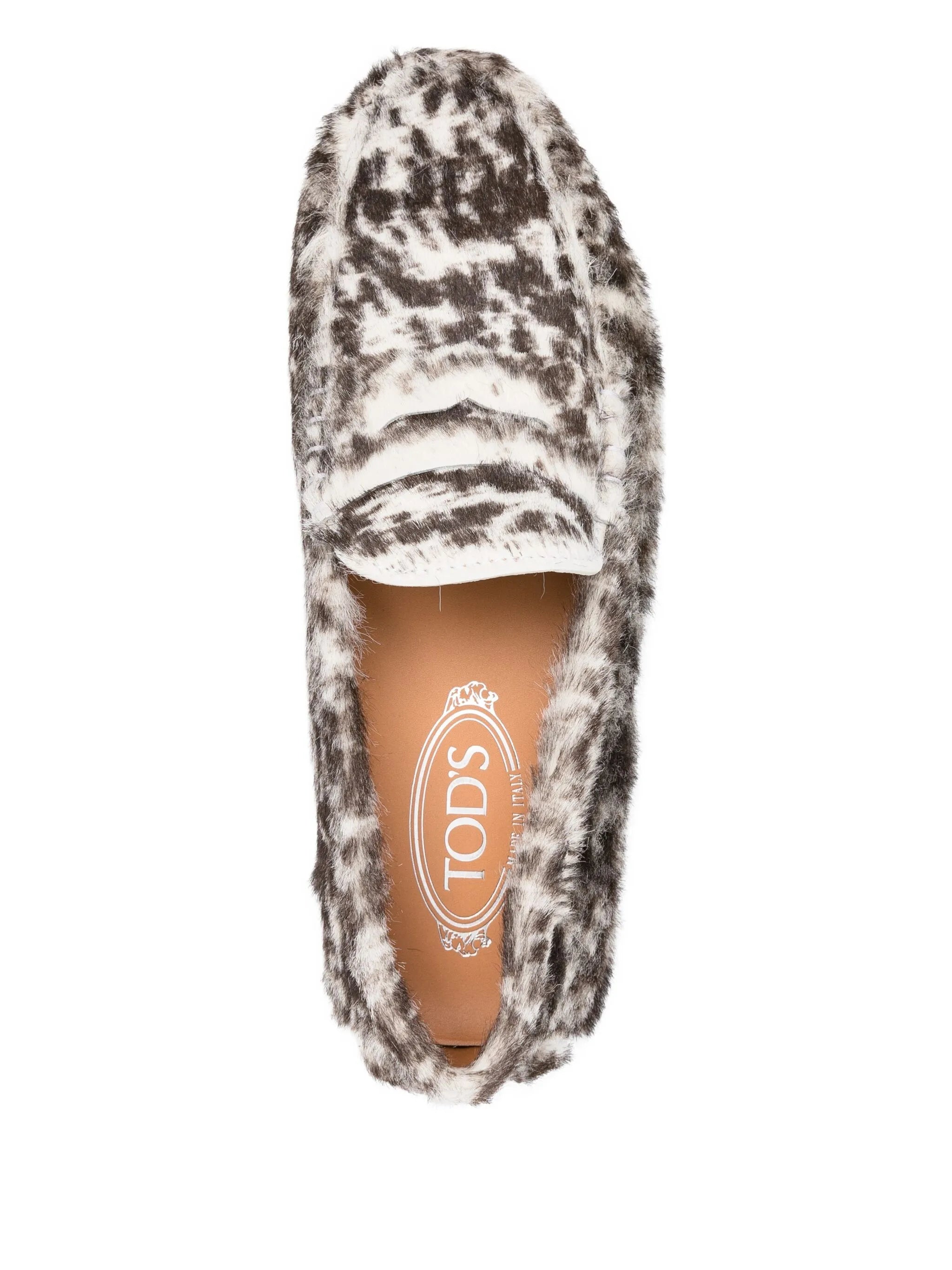 Gommino leopard-print pony-hair loafers