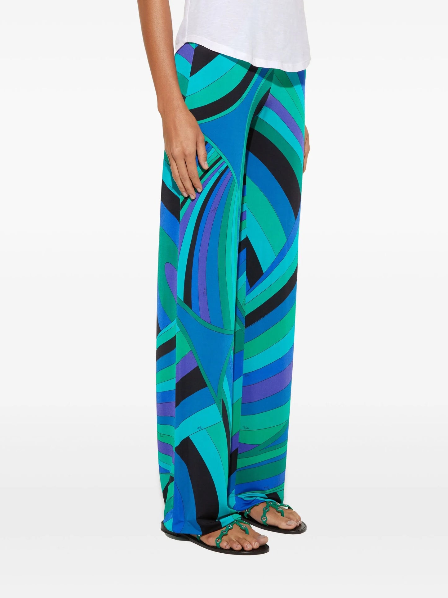 Iride-print trousers