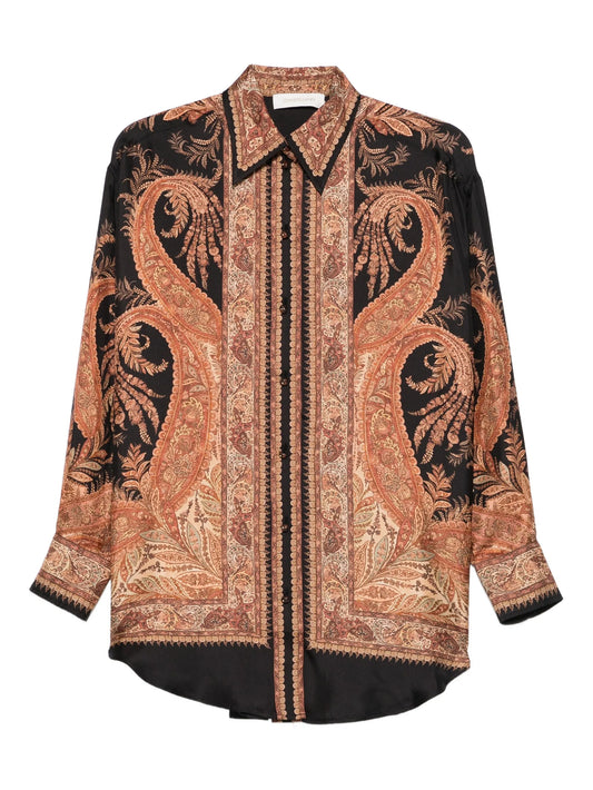 paisley-print shirt
