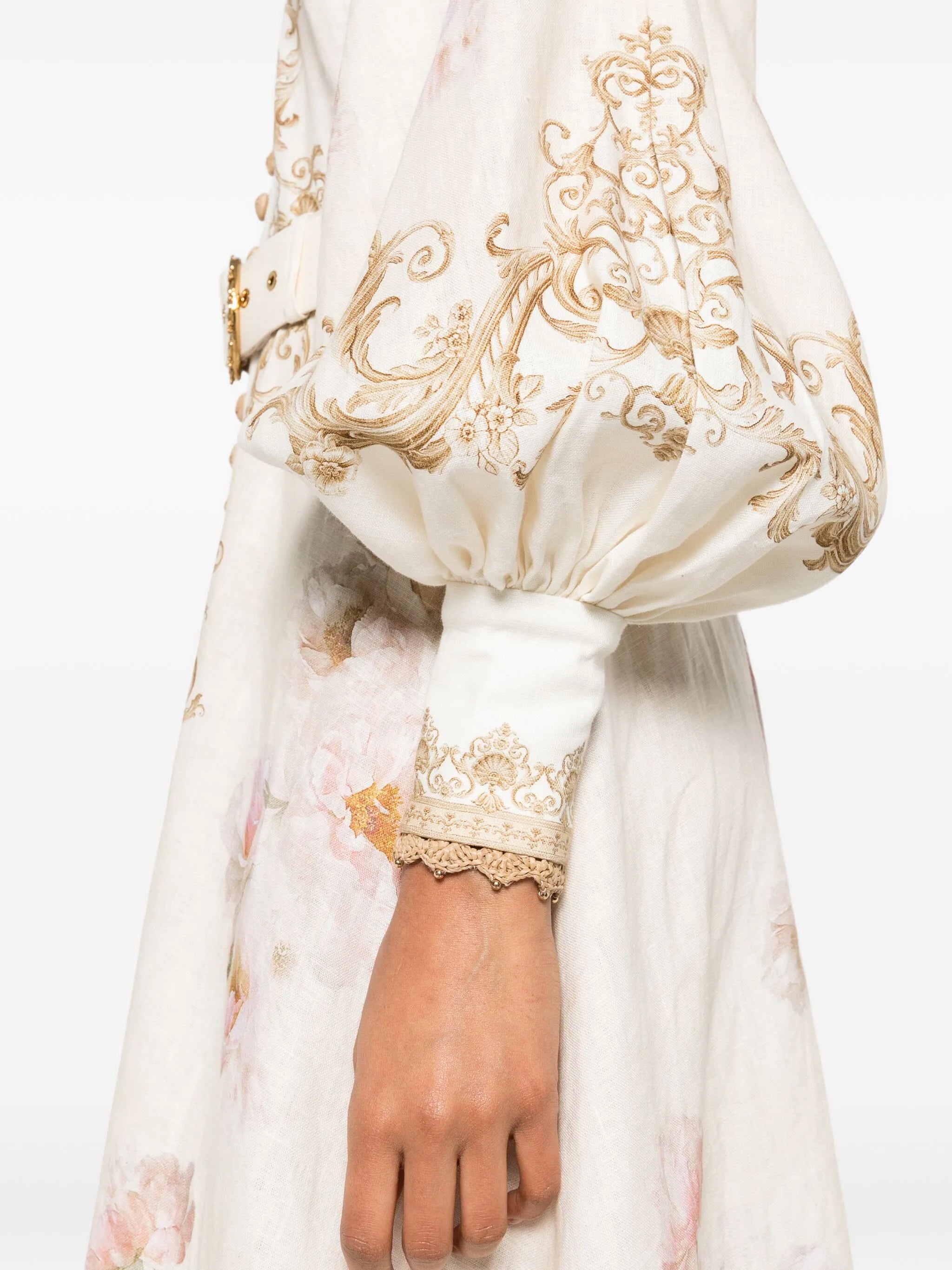 floral-print buttoned dress