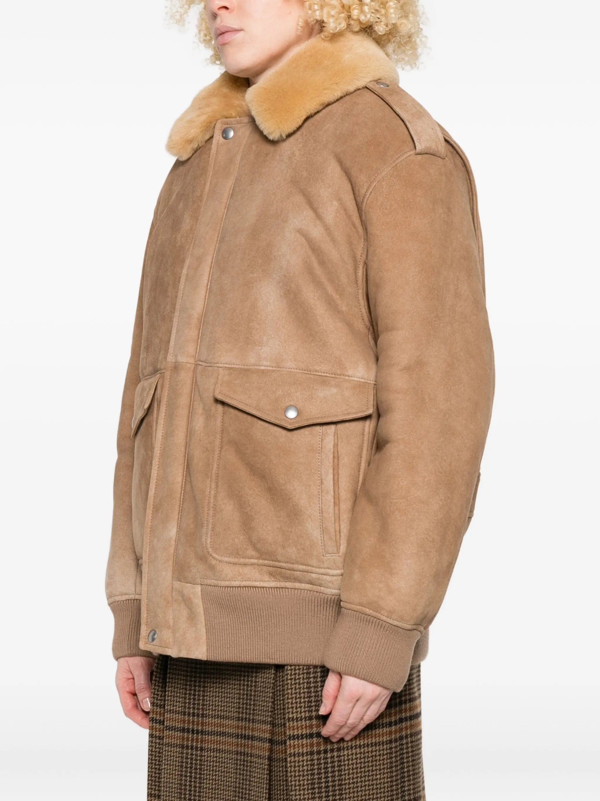 suede bomber jacket