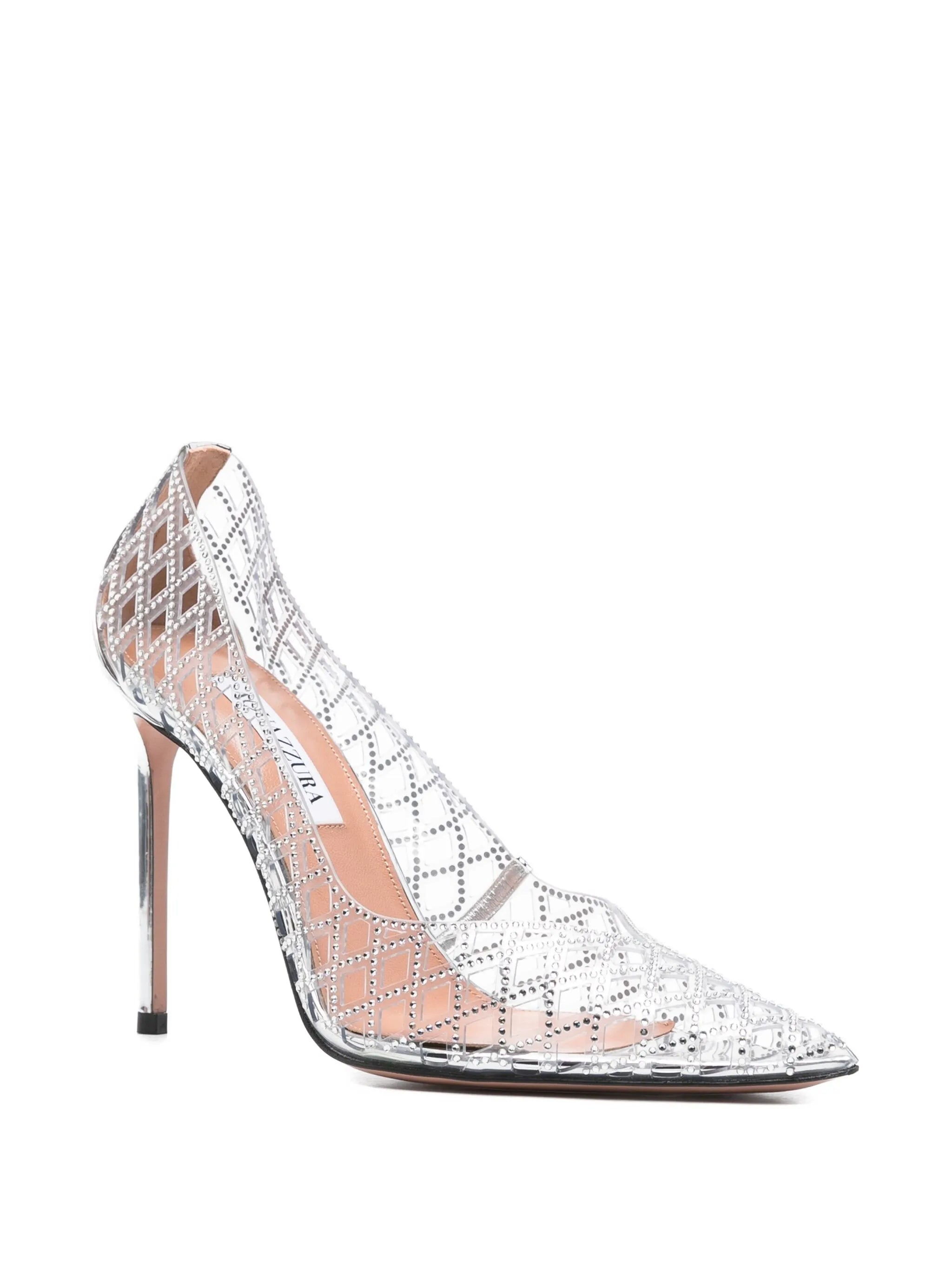 105mm Lumiere crystal-embellished pumps