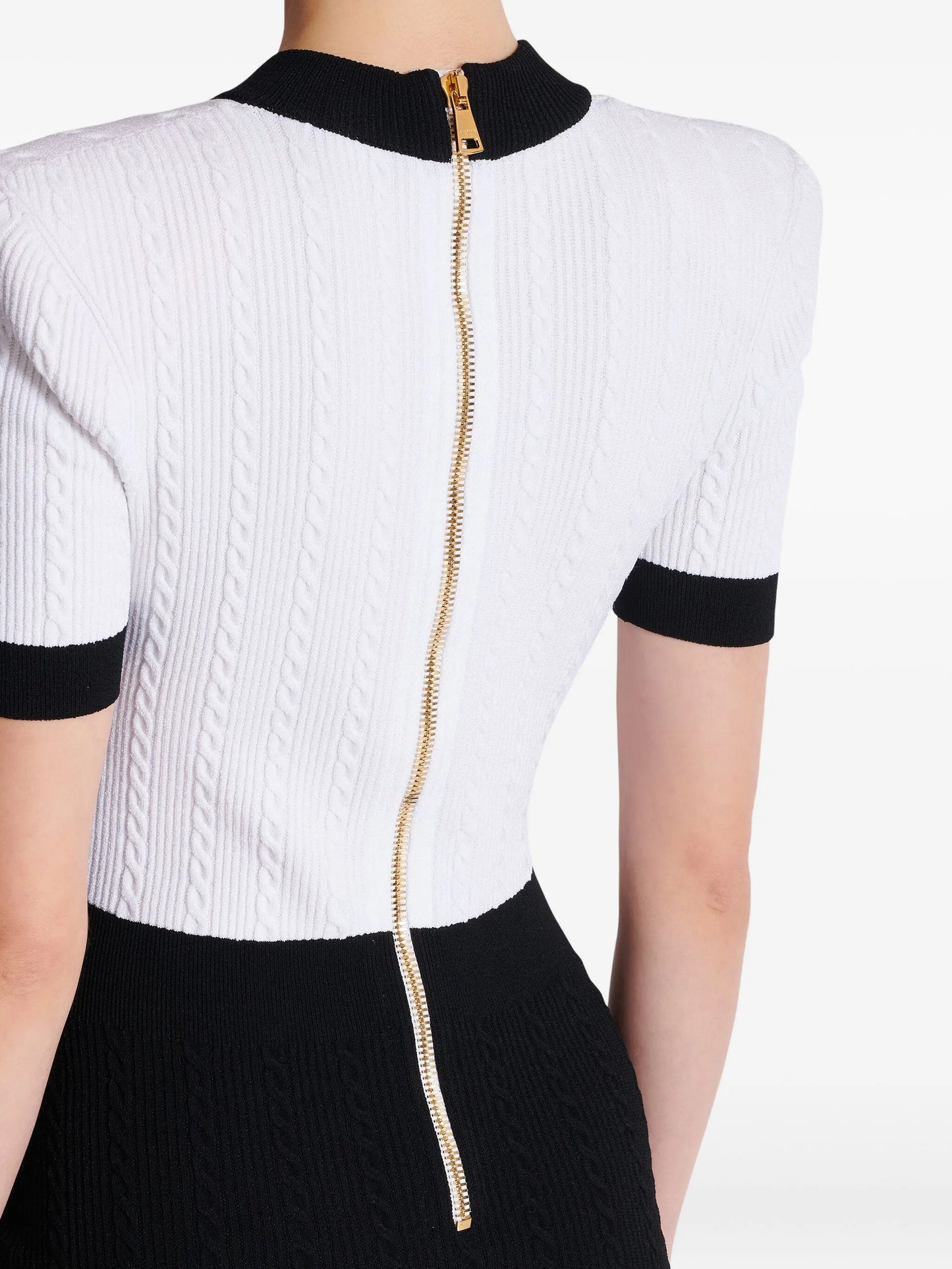 cable-knit bodycon mini dress