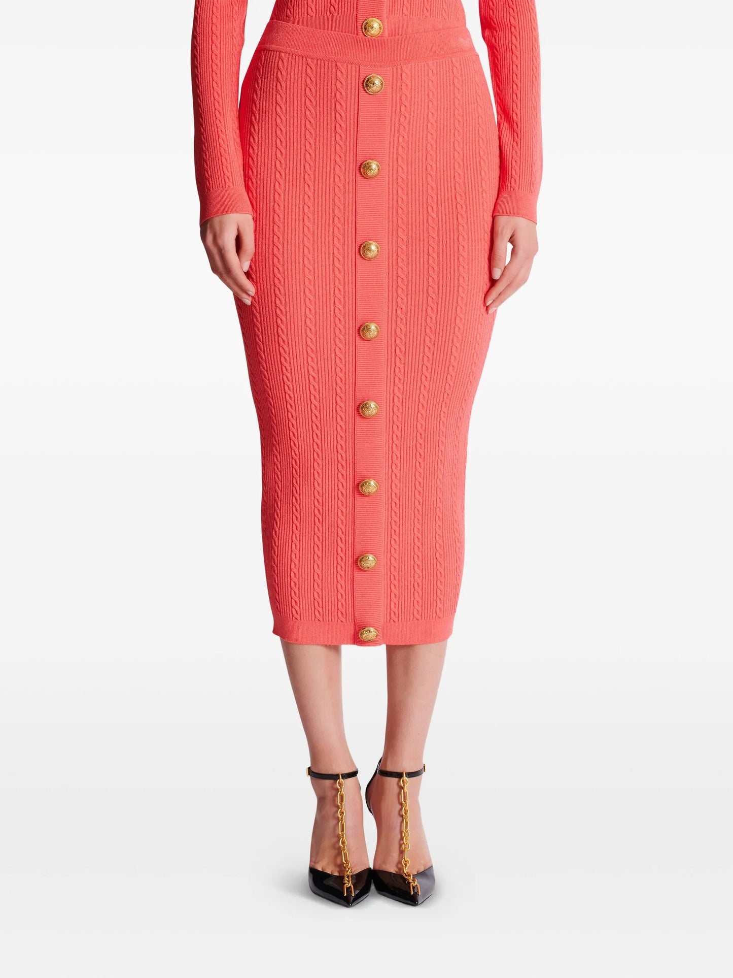 cable-knit skirt