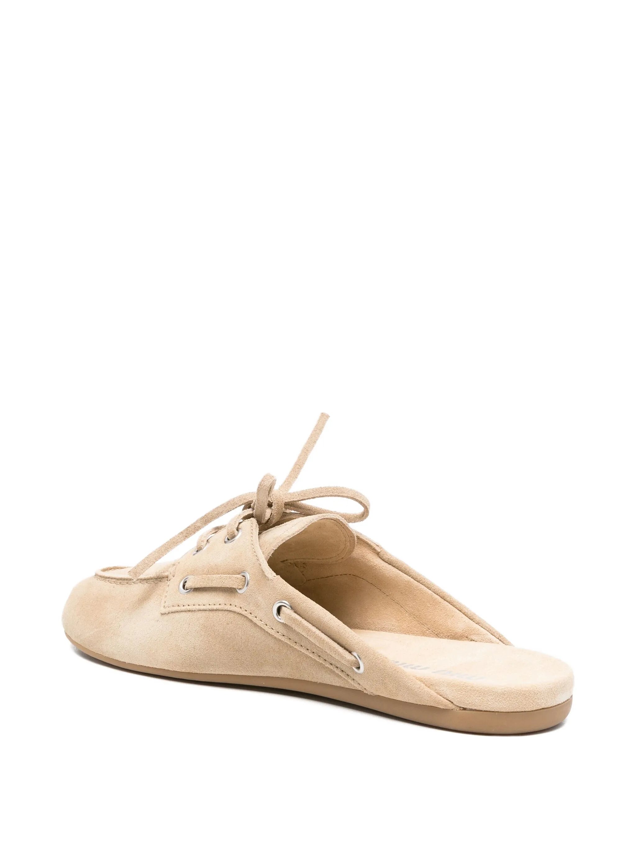 lace-up mules