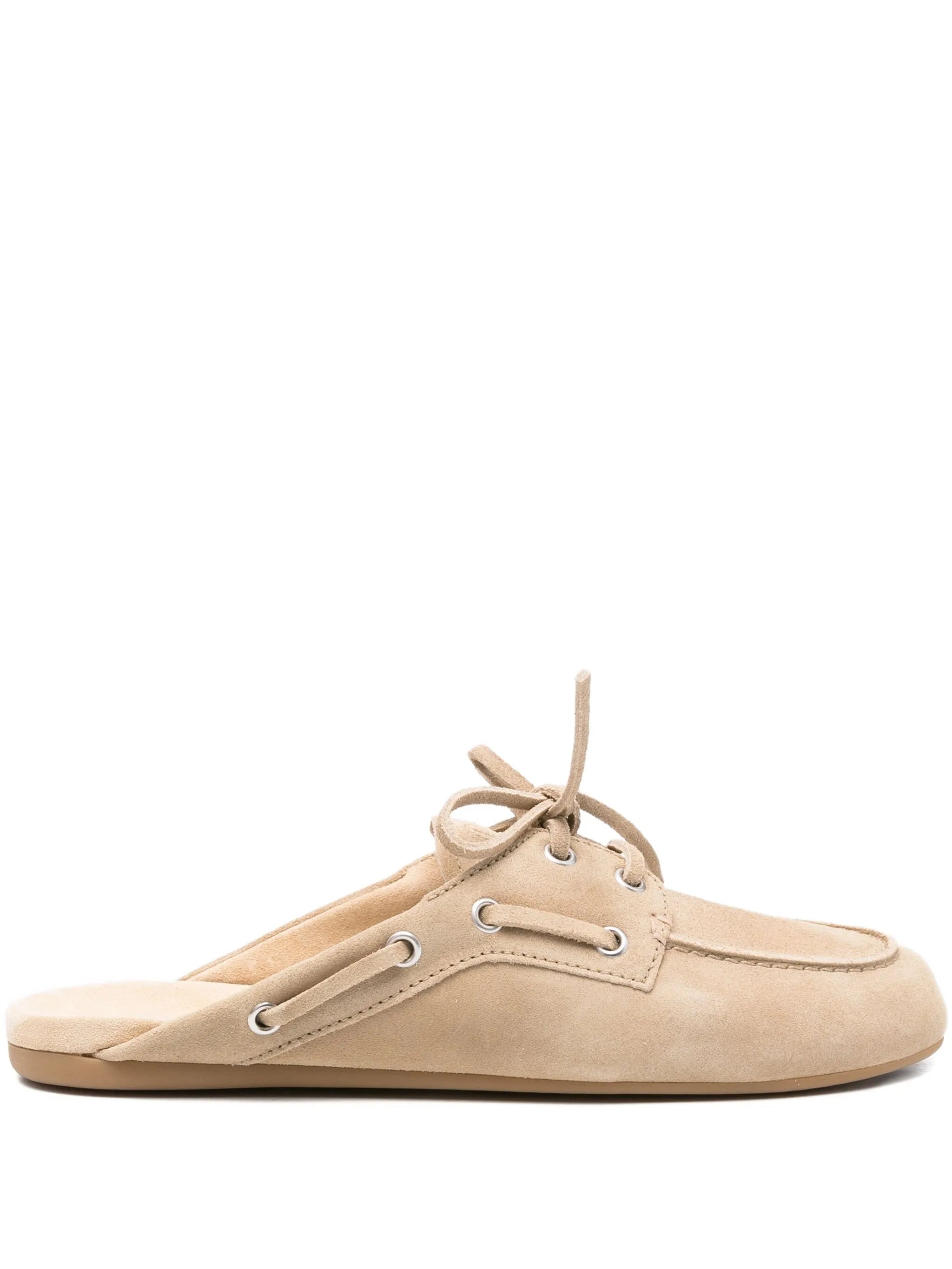 lace-up mules