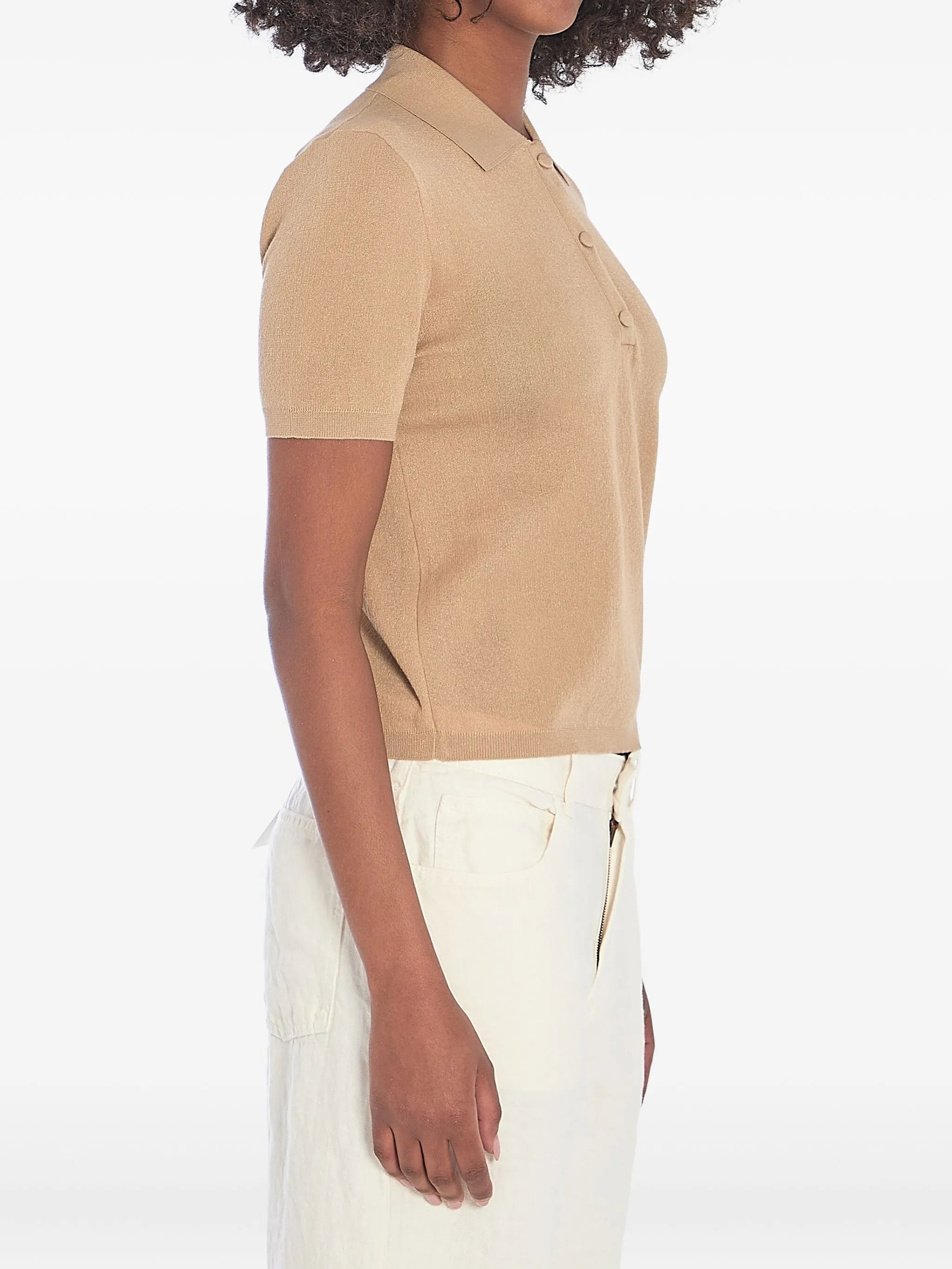 cotton-blend polo shirt
