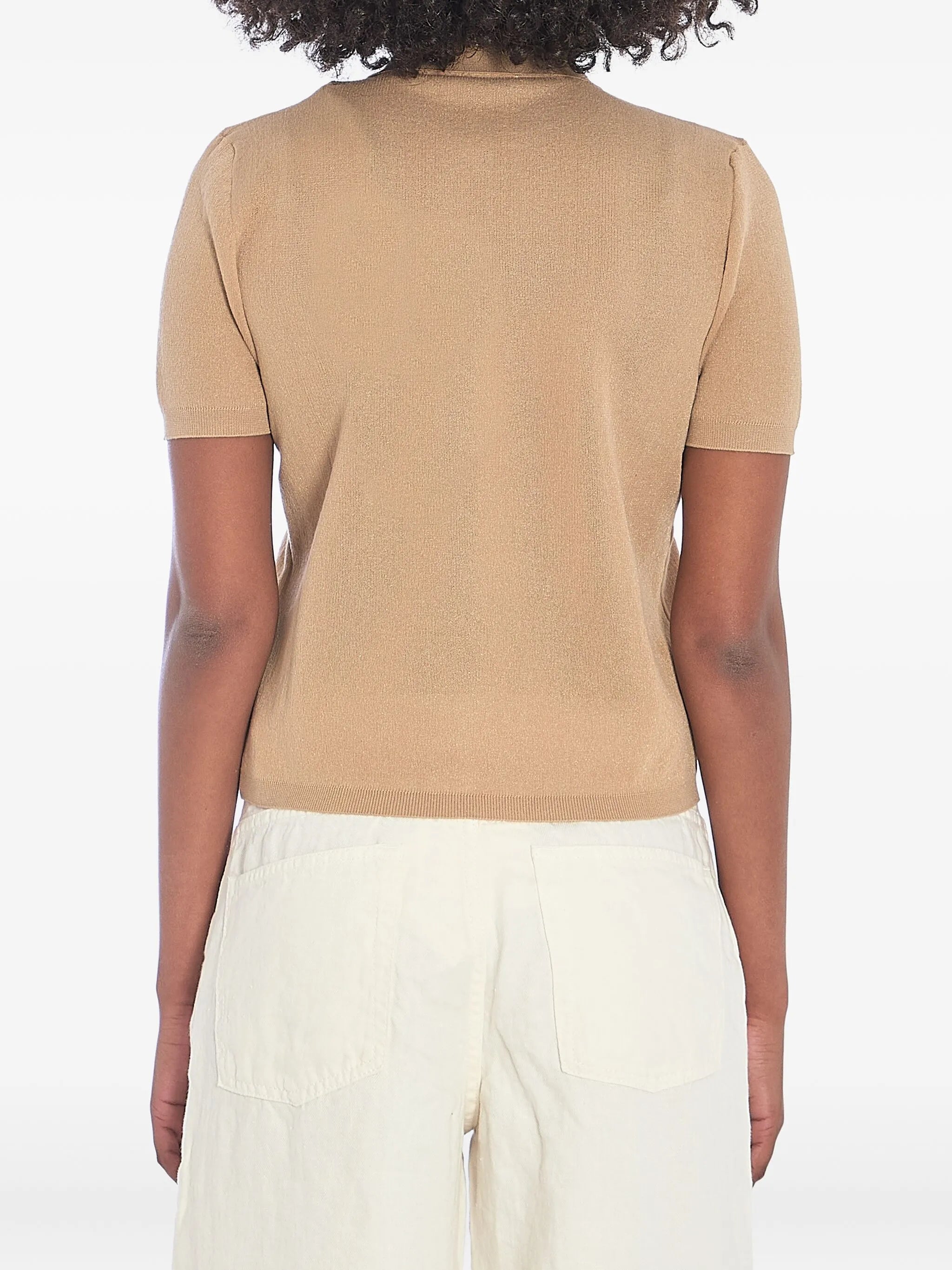 cotton-blend polo shirt