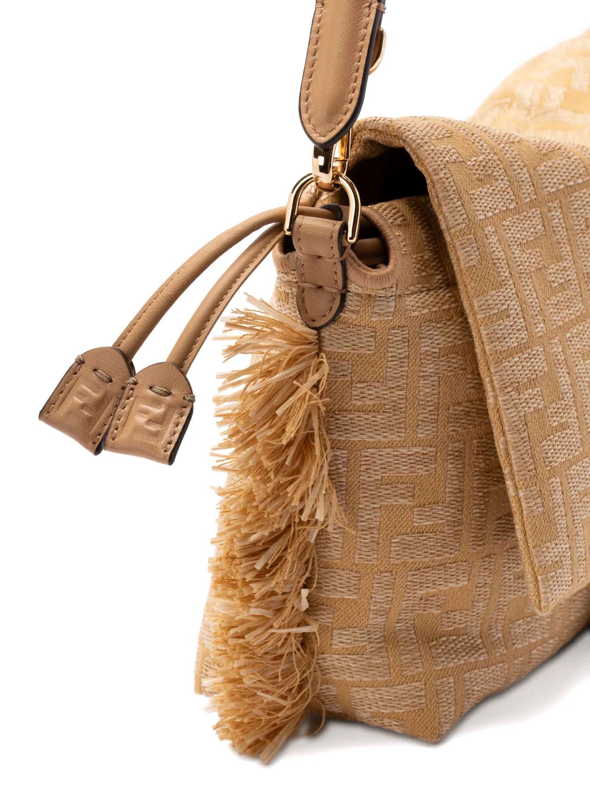 Zucca Mamma fringed canvas shoulder bag