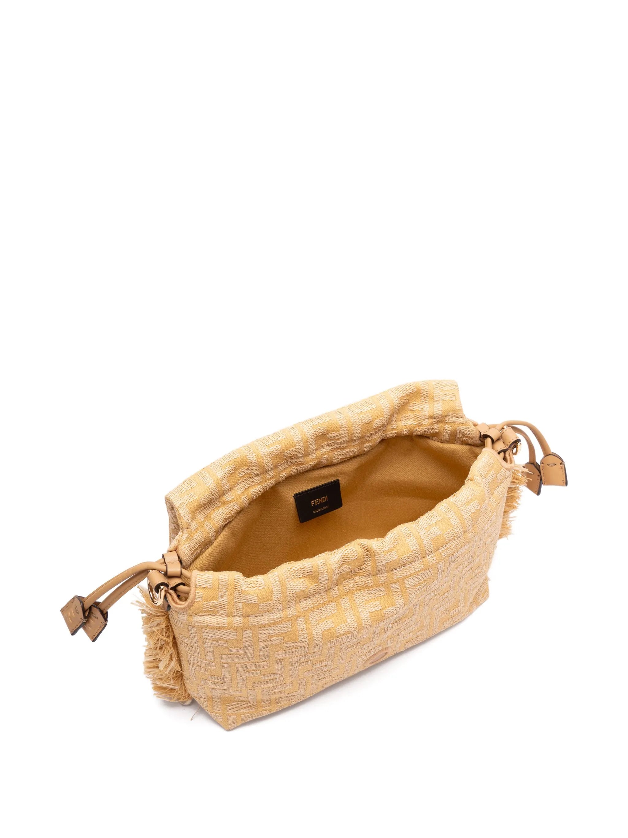 Zucca Mamma fringed canvas shoulder bag