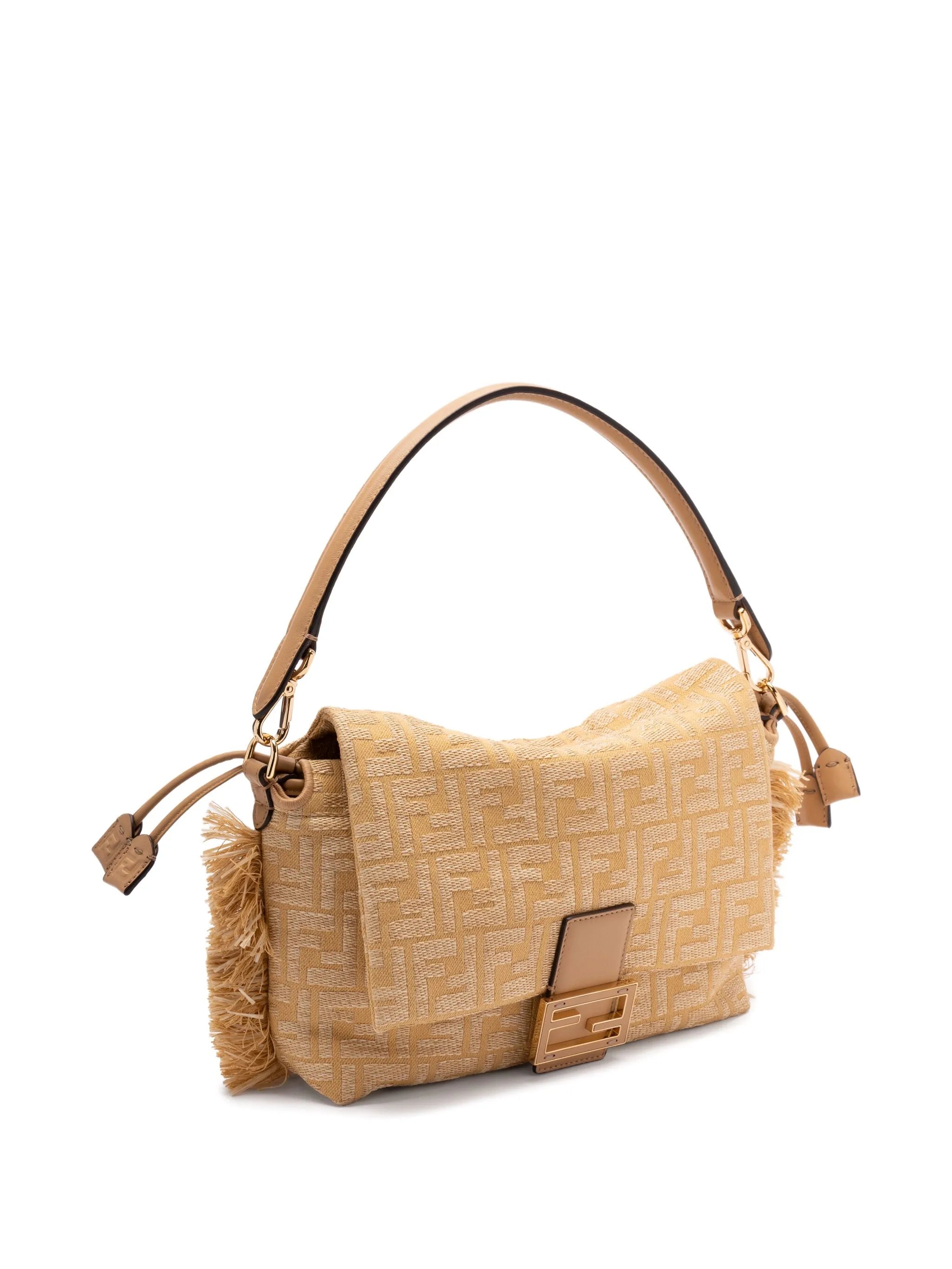Zucca Mamma fringed canvas shoulder bag